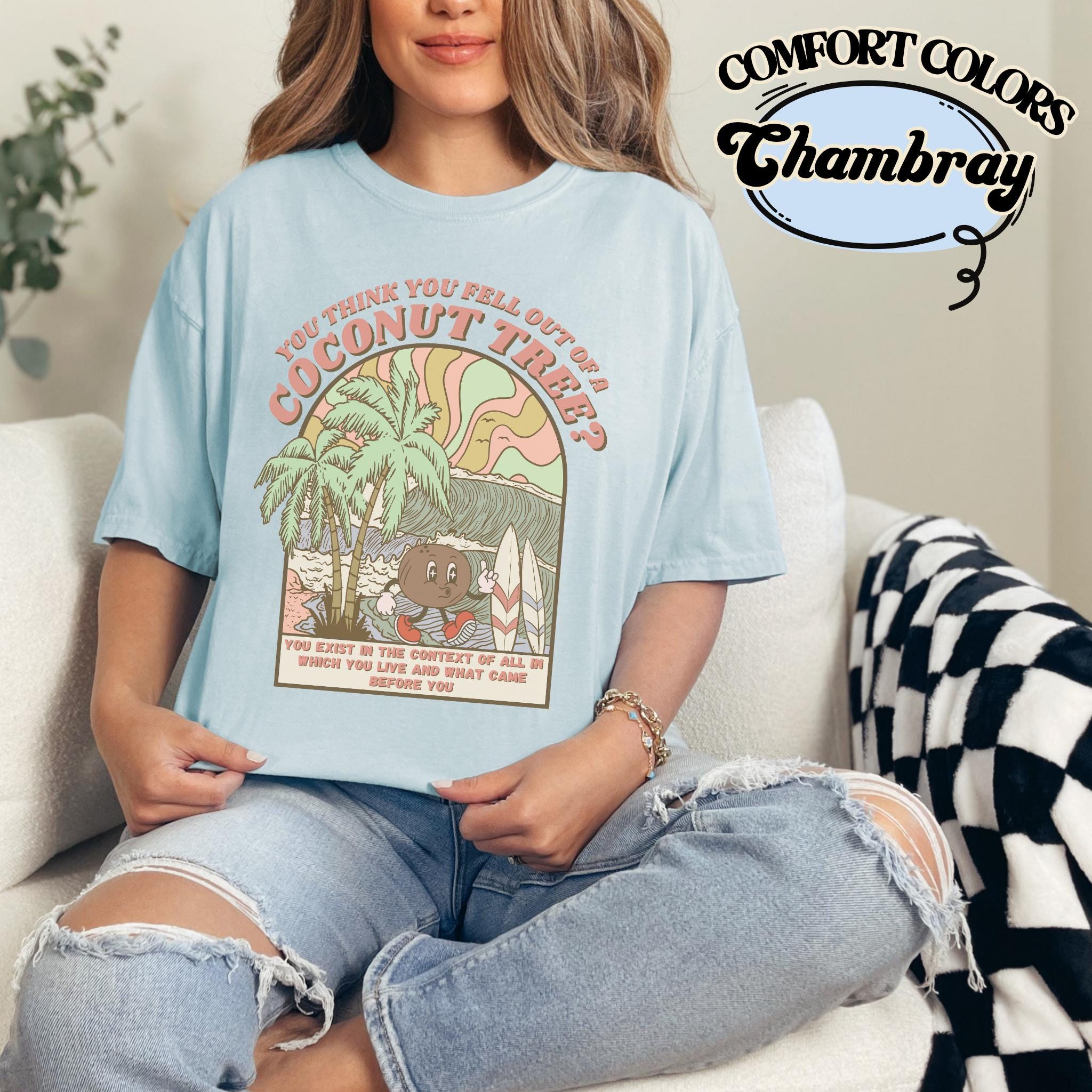 Kamala Coconut Tree T-Shirt, Kamala  sr Tee, Harris 2024 Shirt, Democrat Shirt,You think You Just Fell Out Of Top,Retro meme top TD2907 06