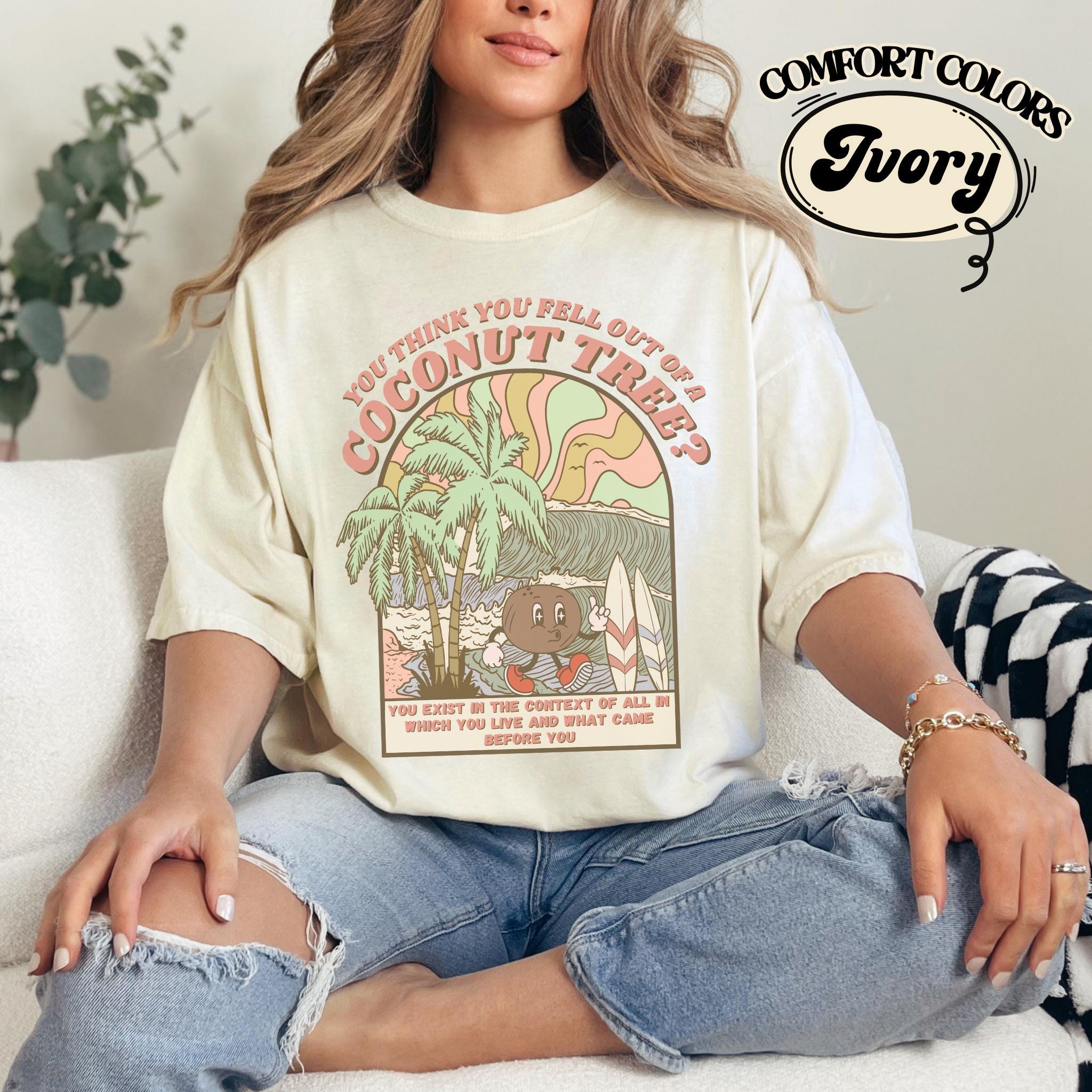 Kamala Coconut Tree T-Shirt, Kamala  sr Tee, Harris 2024 Shirt, Democrat Shirt,You think You Just Fell Out Of Top,Retro meme top TD2907 06