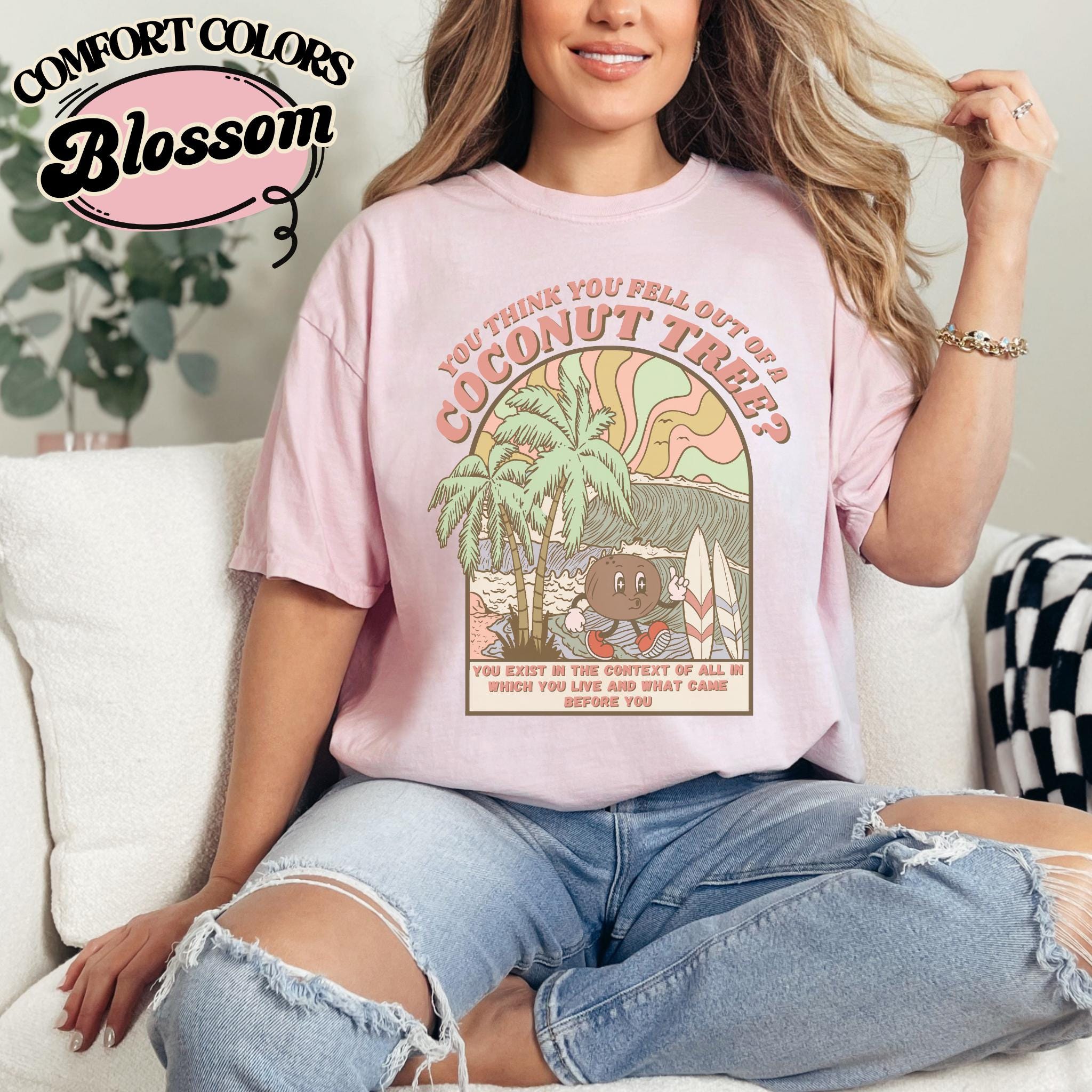 Kamala Coconut Tree T-Shirt, Kamala  sr Tee, Harris 2024 Shirt, Democrat Shirt,You think You Just Fell Out Of Top,Retro meme top TD2907 06