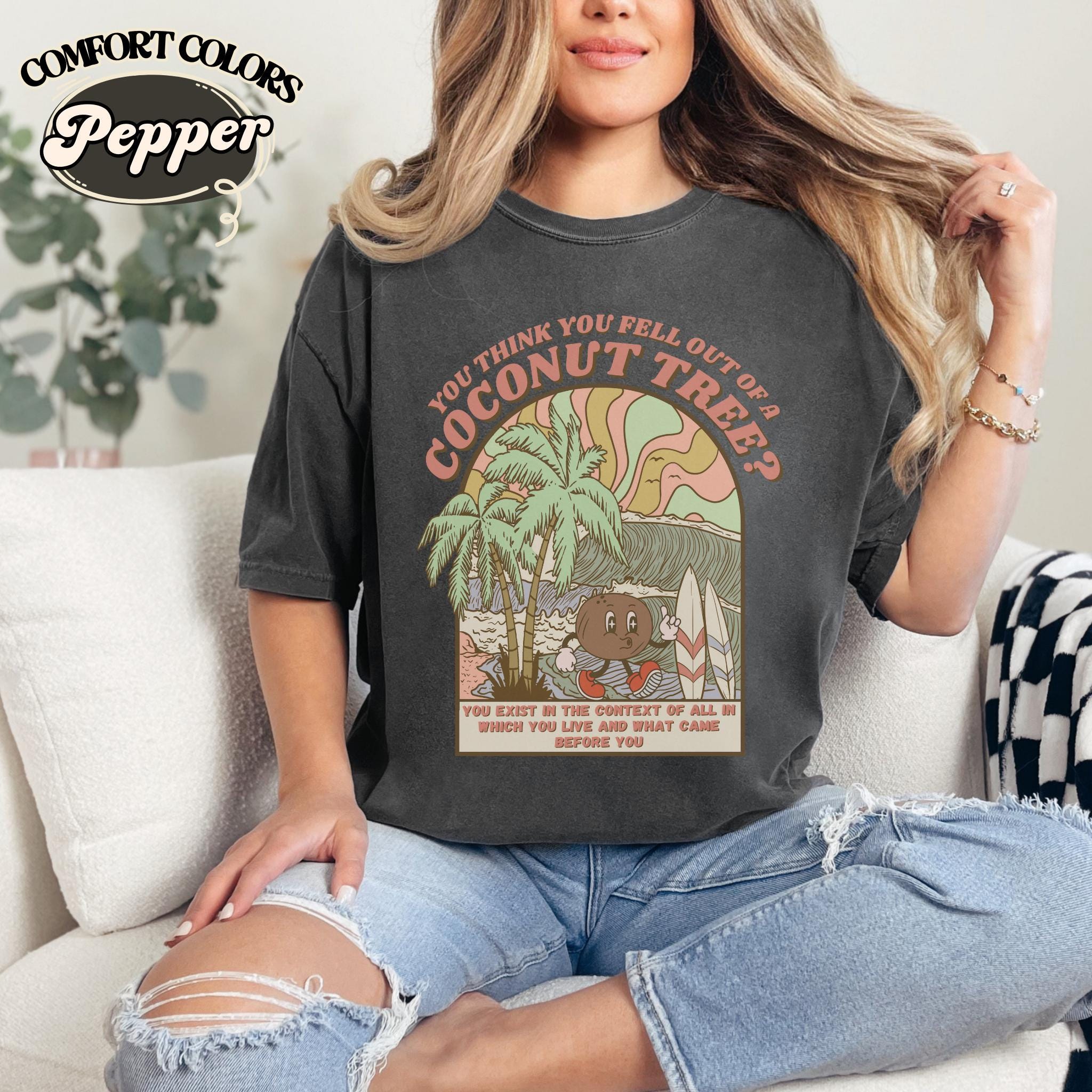 Kamala Coconut Tree T-Shirt, Kamala  sr Tee, Harris 2024 Shirt, Democrat Shirt,You think You Just Fell Out Of Top,Retro meme top TD2907 06