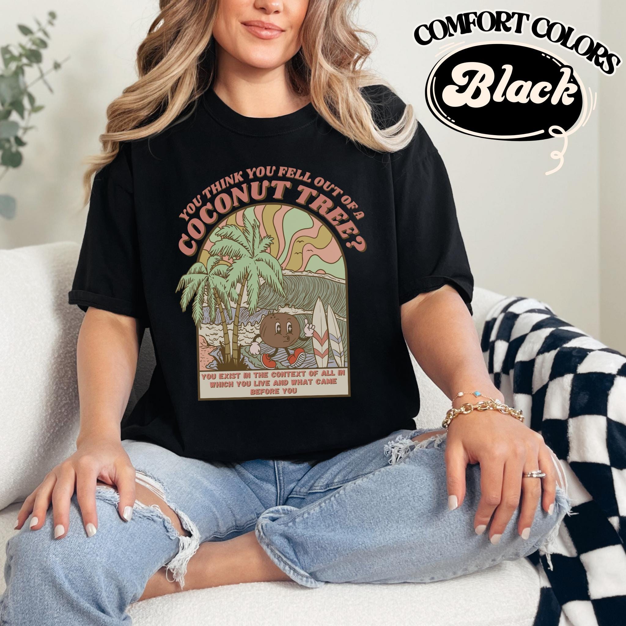 Kamala Coconut Tree T-Shirt, Kamala  sr Tee, Harris 2024 Shirt, Democrat Shirt,You think You Just Fell Out Of Top,Retro meme top TD2907 06