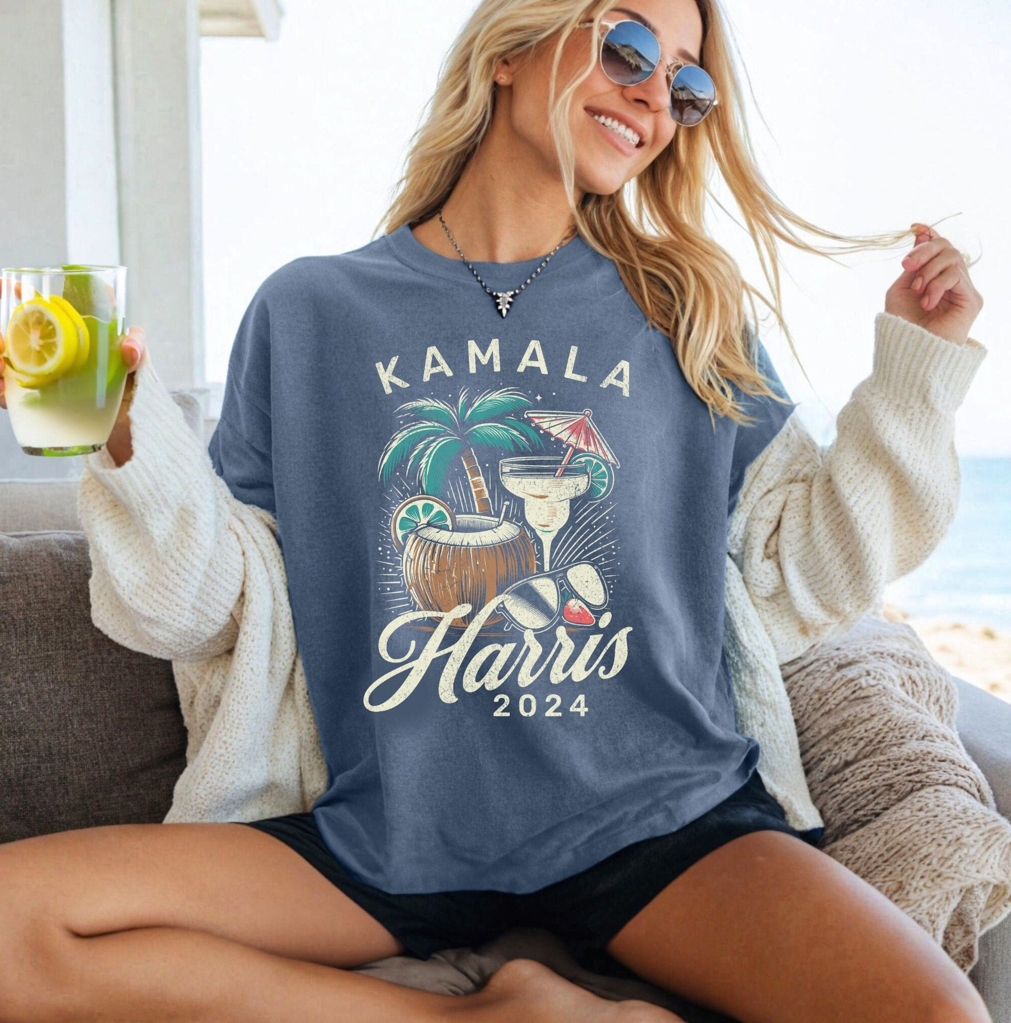 Kamala Harris Coconut Tree Shirt, Harris For President 2024 T-Shirt, Vote Blue T Shirt, Madam President Tshirt, Voting Democrat Election Tee  TD2907 07