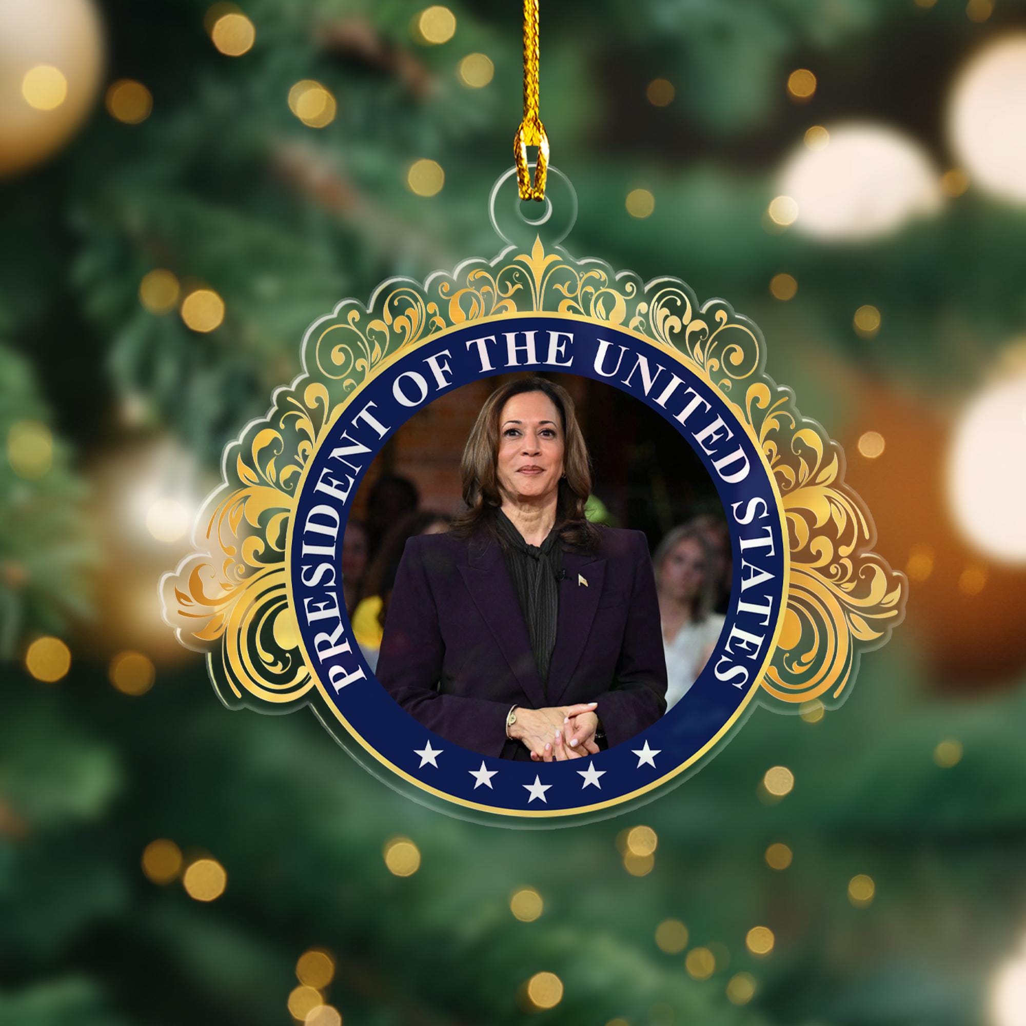 Kamala Harris President Inauguration Day Ornament, Kamala Harris 1st Female President US Ornament, Harris Madam President 2025 Decoration ORNO5