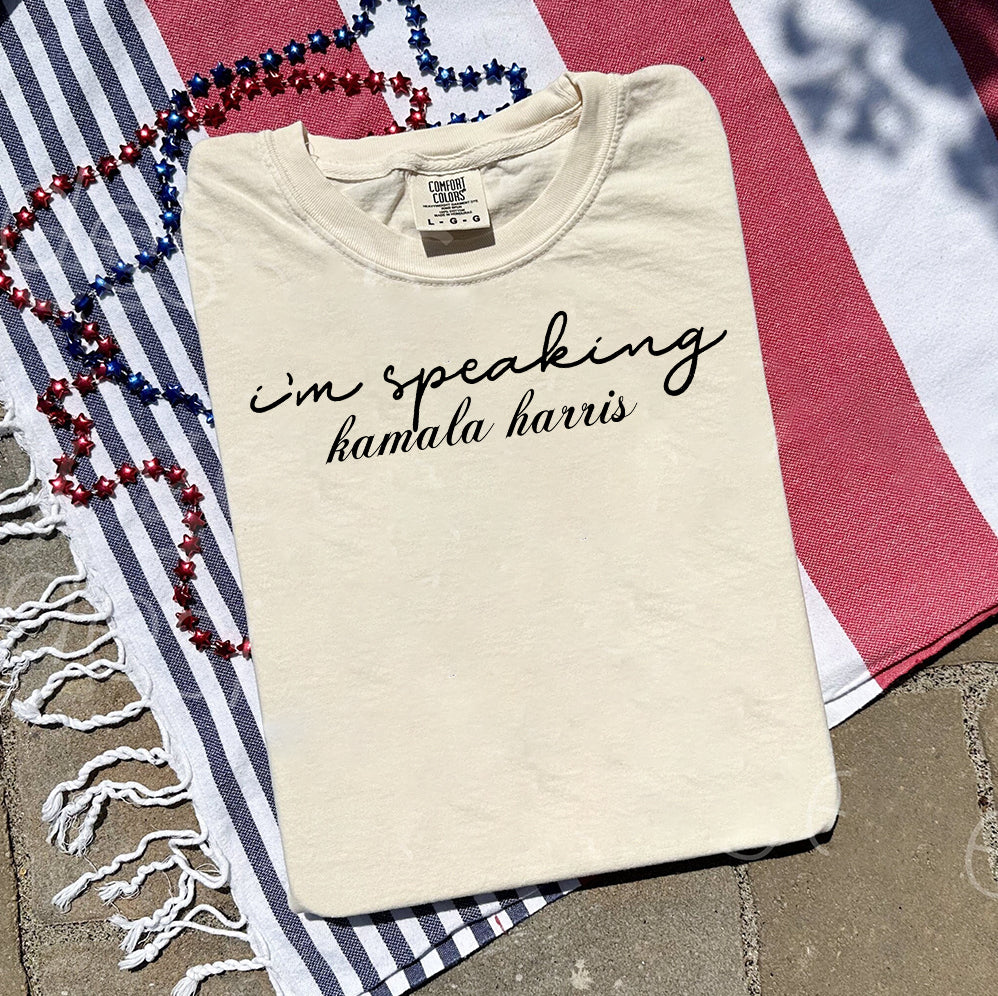 Kamala Rally Shirt, Kamala Harris 2024 Shirt, Madam President Tee, I'm Speaking Shirt, Kamala Harris T-Shirt, Democrat Political Tee