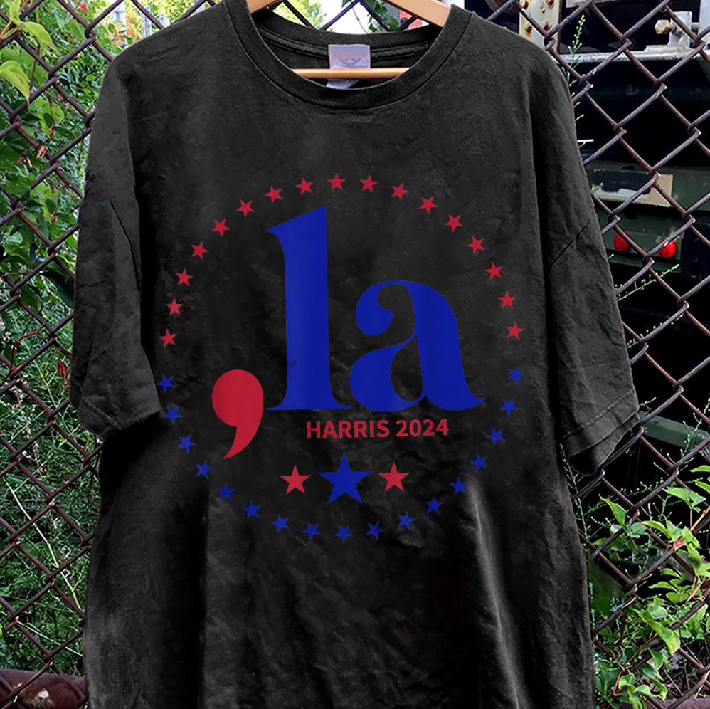 Kamala Shirt, Comma La Shirt, Kamala Harris Tee, Presidental Election 2024 Tee,Female President,Kamala Rally Shirt,Support Kamala,Voting Tee