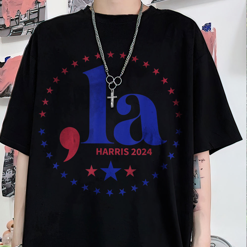 Kamala Shirt, Comma La Shirt, Kamala Harris Tee, Presidental Election 2024 Tee,Female President,Kamala Rally Shirt,Support Kamala,Voting Tee
