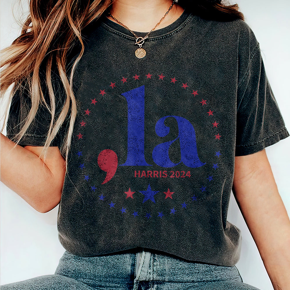 Kamala Shirt, Comma La Shirt, Kamala Harris Tee, Presidental Election 2024 Tee,Female President,Kamala Rally Shirt,Support Kamala,Voting Tee