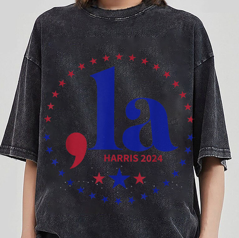 Kamala Shirt, Comma La Shirt, Kamala Harris Tee, Presidental Election 2024 Tee,Female President,Kamala Rally Shirt,Support Kamala,Voting Tee