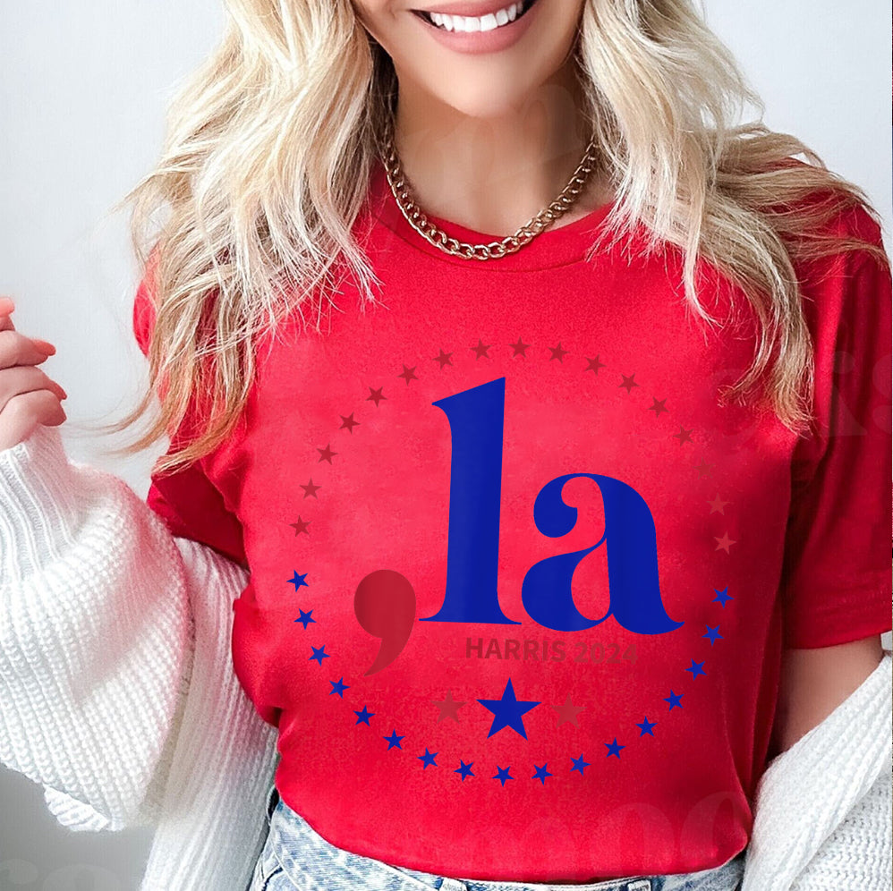 Kamala Shirt, Comma La Shirt, Kamala Harris Tee, Presidental Election 2024 Tee,Female President,Kamala Rally Shirt,Support Kamala,Voting Tee