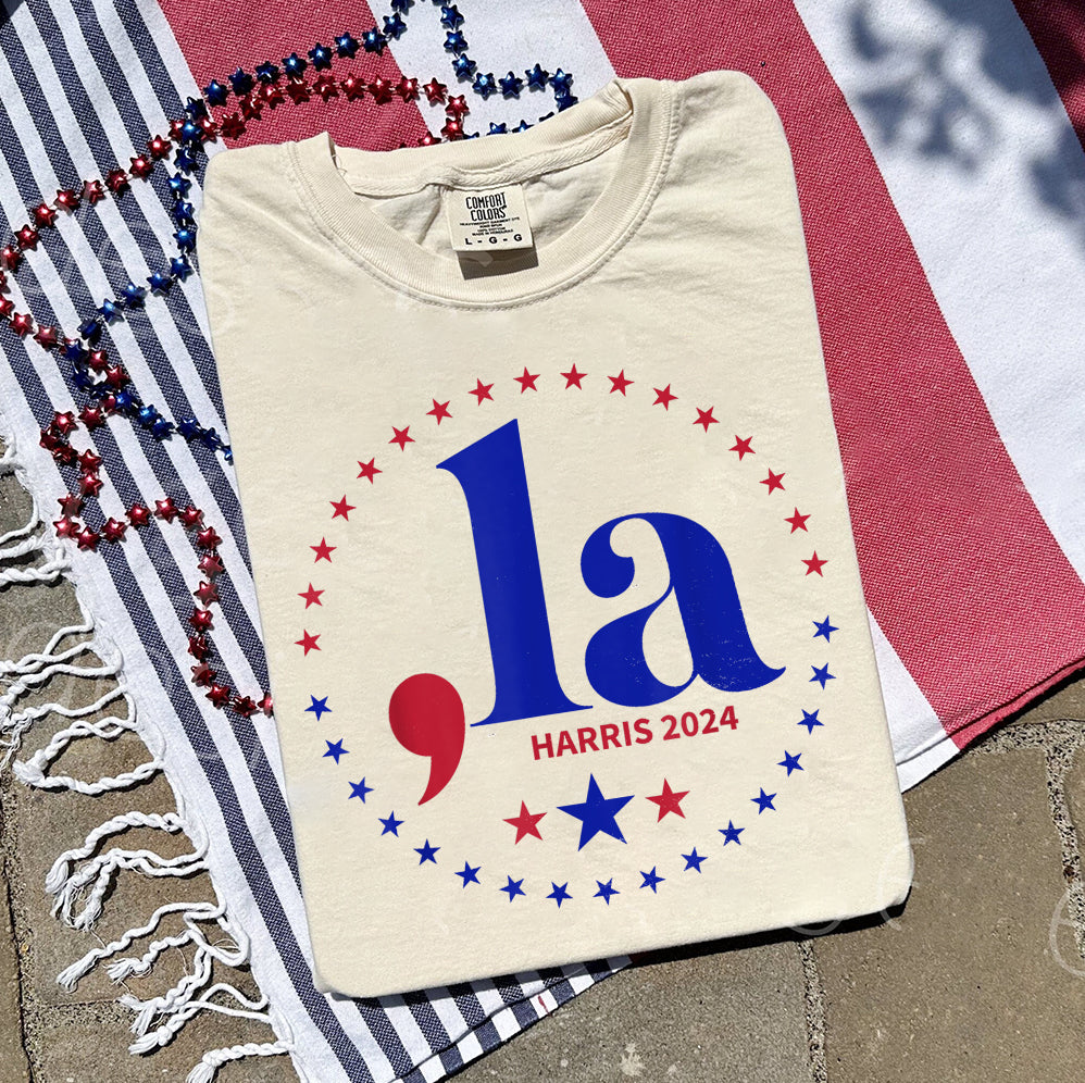 Kamala Shirt, Comma La Shirt, Kamala Harris Tee, Presidental Election 2024 Tee,Female President,Kamala Rally Shirt,Support Kamala,Voting Tee