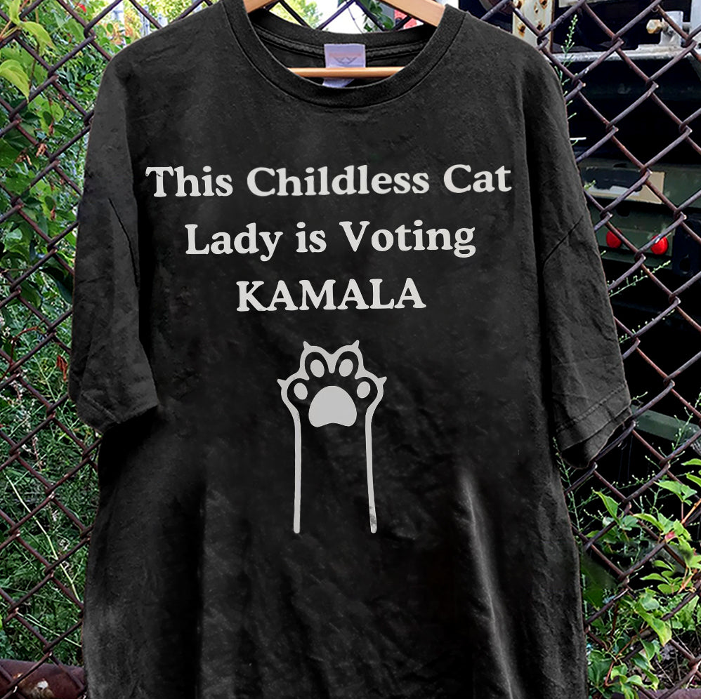Kamala Shirt, Kamala Harris Shirt, This Childless Cat Lady is Voting Kamala, Kamala Harris 2024 Shirt, Kamala Rally Shirt, Harris 2024 shirt