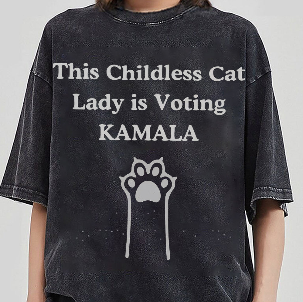 Kamala Shirt, Kamala Harris Shirt, This Childless Cat Lady is Voting Kamala, Kamala Harris 2024 Shirt, Kamala Rally Shirt, Harris 2024 shirt