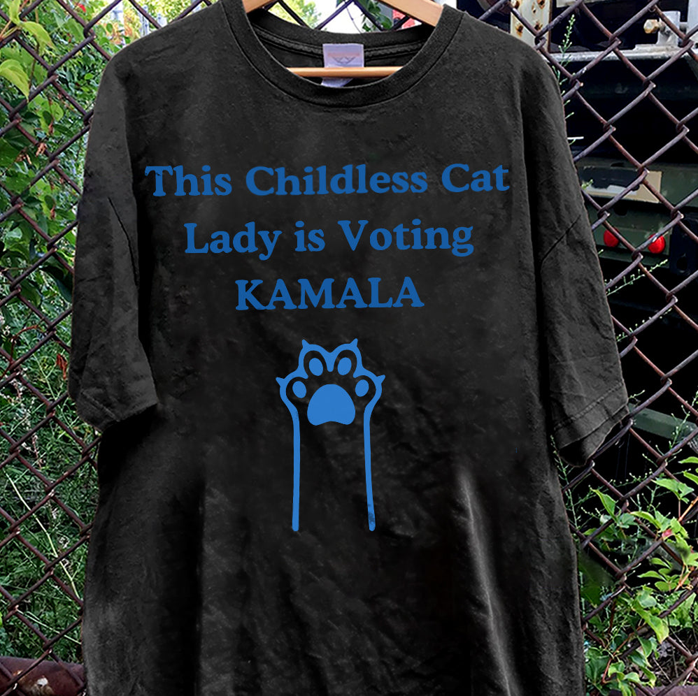 Kamala Shirt, Kamala Harris Shirt, This Childless Cat Lady is Voting Kamala, Kamala Harris 2024 Shirt V2, Kamala Rally Shirt, Harris 2024 shirt