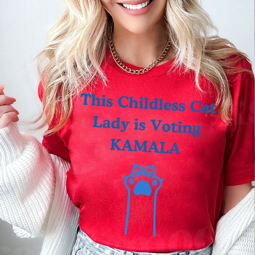 Kamala Shirt, Kamala Harris Shirt, This Childless Cat Lady is Voting Kamala, Kamala Harris 2024 Shirt V2, Kamala Rally Shirt, Harris 2024 shirt