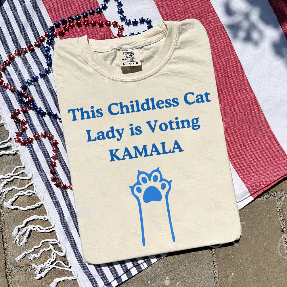Kamala Shirt, Kamala Harris Shirt, This Childless Cat Lady is Voting Kamala, Kamala Harris 2024 Shirt V2, Kamala Rally Shirt, Harris 2024 shirt