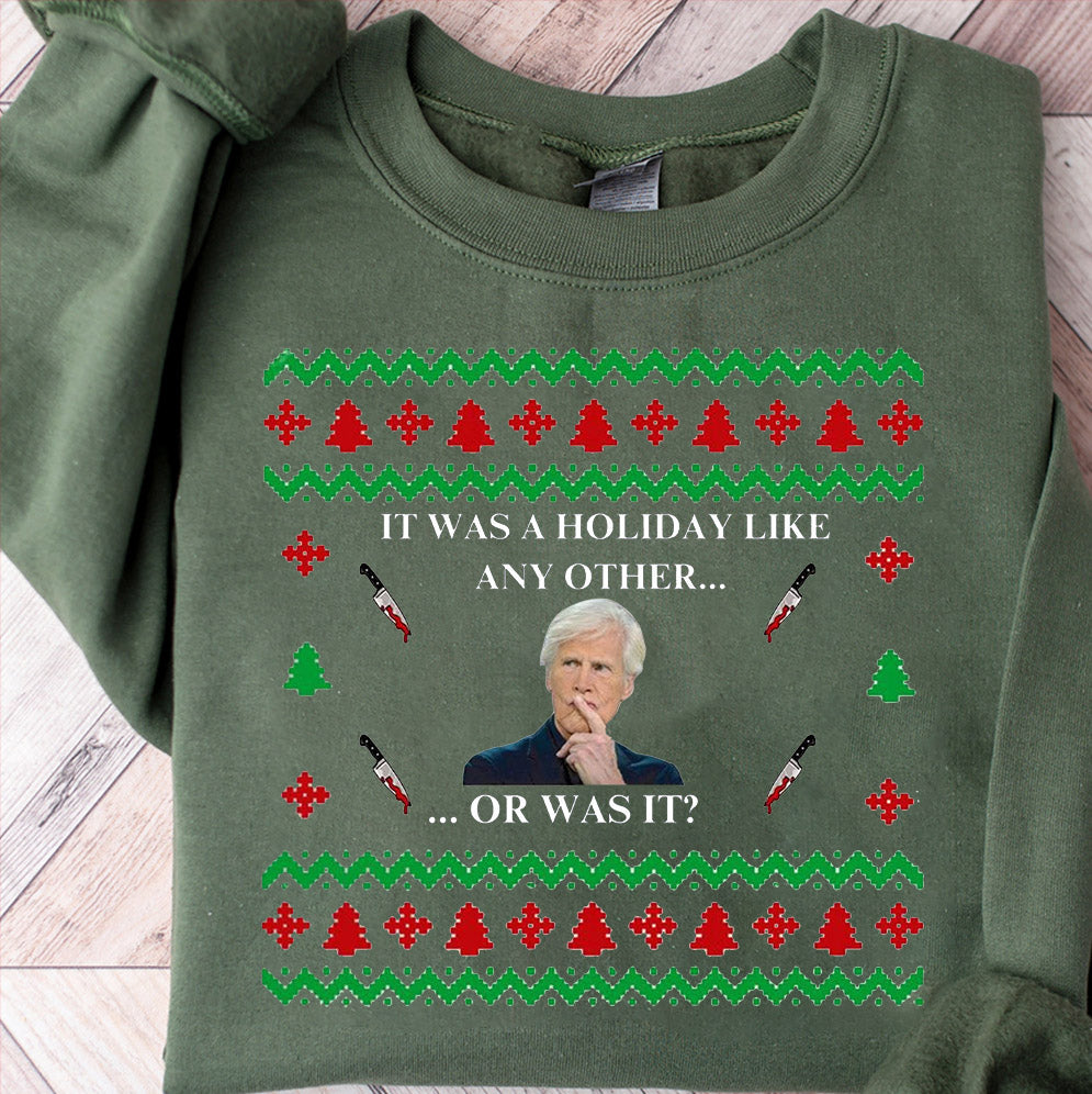 Keith Morrison xmas christmas sweater True Crime Ugly Christmas Sweater Party Sweatshirt v7, True Crime Ugly Sweater Funny Christmas Sweater
