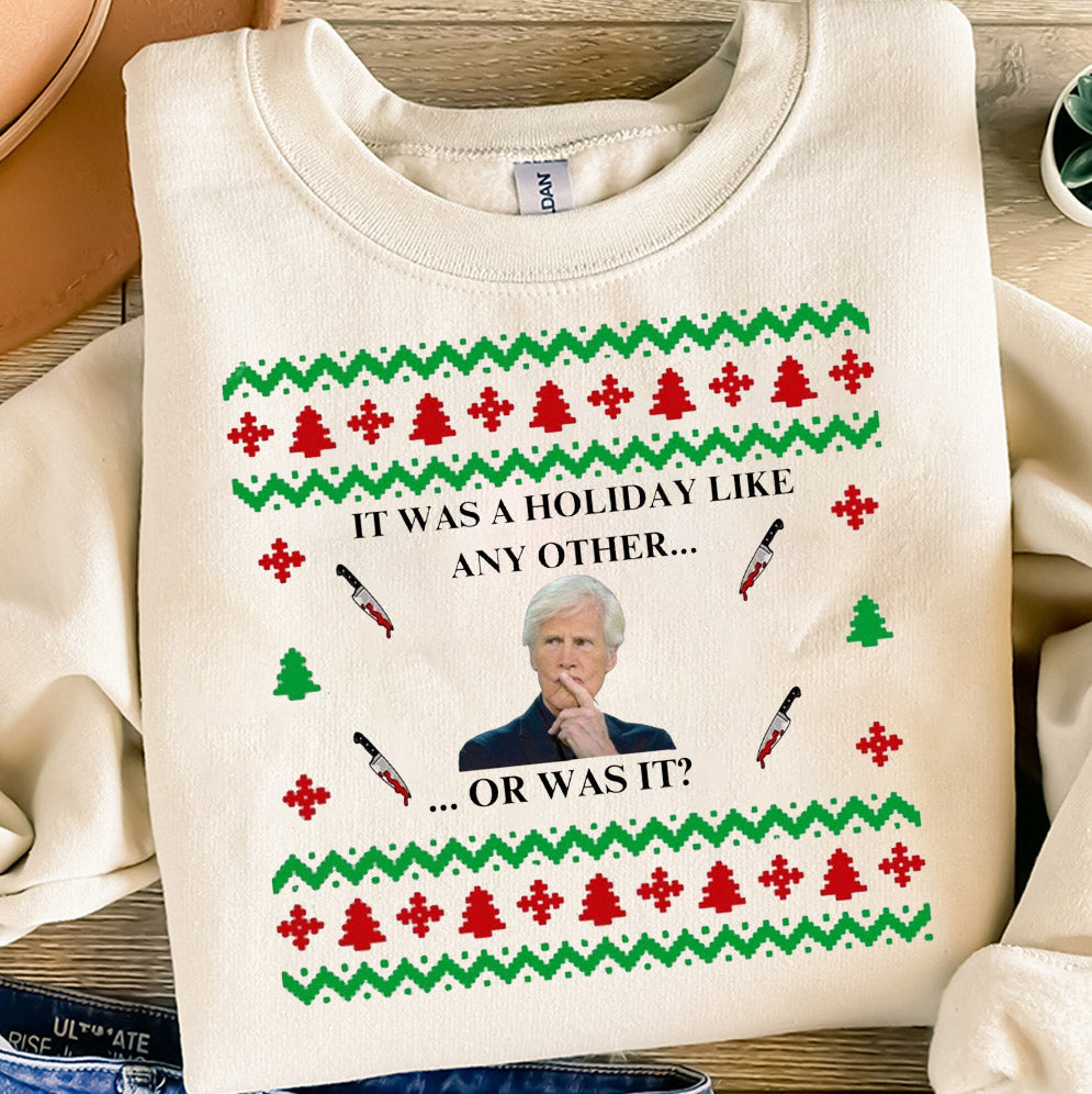 Keith Morrison xmas christmas sweater True Crime Ugly Christmas Sweater Party Sweatshirt v7, True Crime Ugly Sweater Funny Christmas Sweater