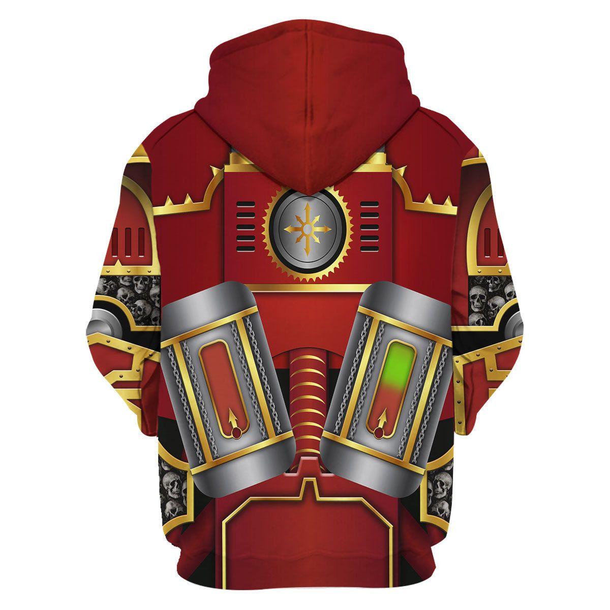 Khorne Lord of Skulls Warhammer Costume Hoodie Jogger, Khorne Lord of Skulls Space Marines Cosplay 3D Hoodie Pants, Warhammer 3D Tracksuit, Warhammer Game Outfit