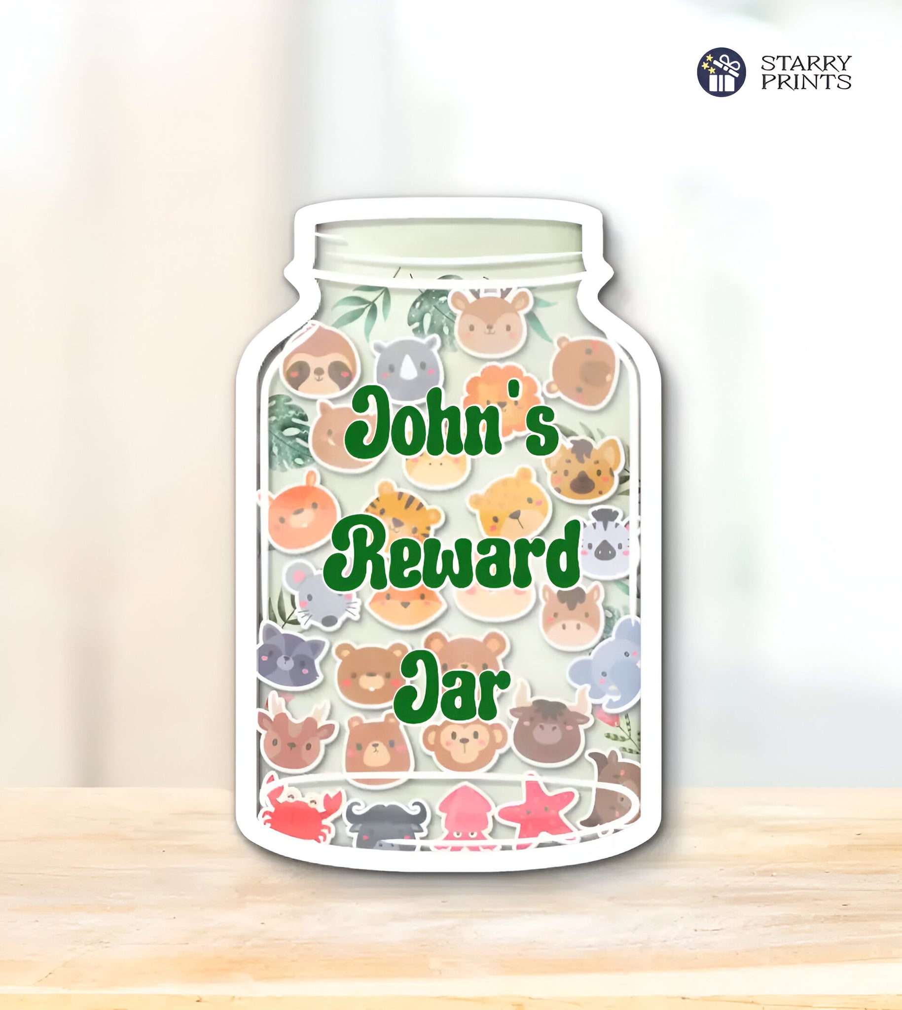 Kids' Personalized Reward Jar - Engaging Animal Tokens Goal Tracker  Effective Behaviour Reward System for Classroom & Home Rejar