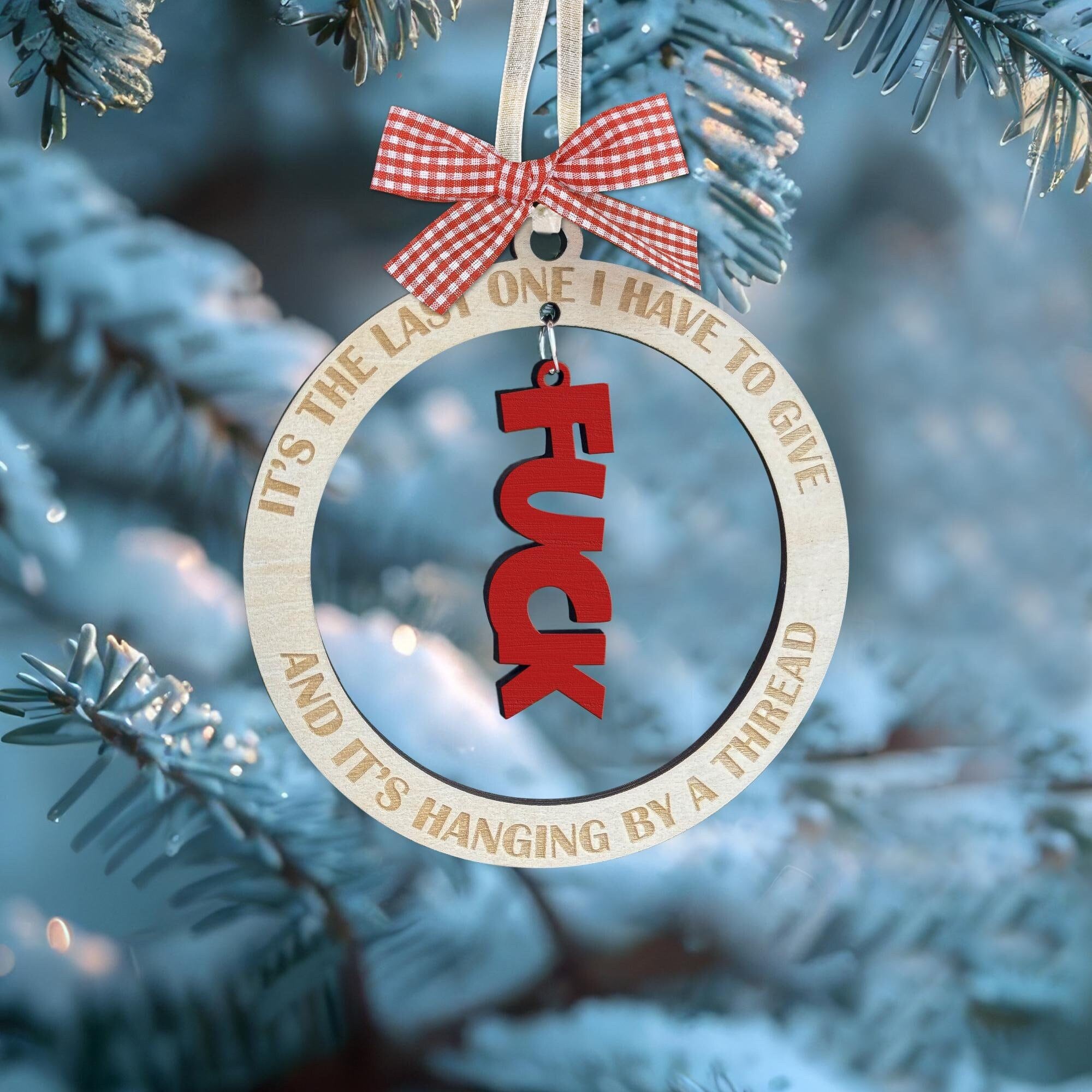 Last Fck Ornament, Gag Gift, Handmade Funny Ornament, Last Fuck Hanging,  Exchange Funny Ornaments for Adults, Unique Christmas Ornaments OROC24