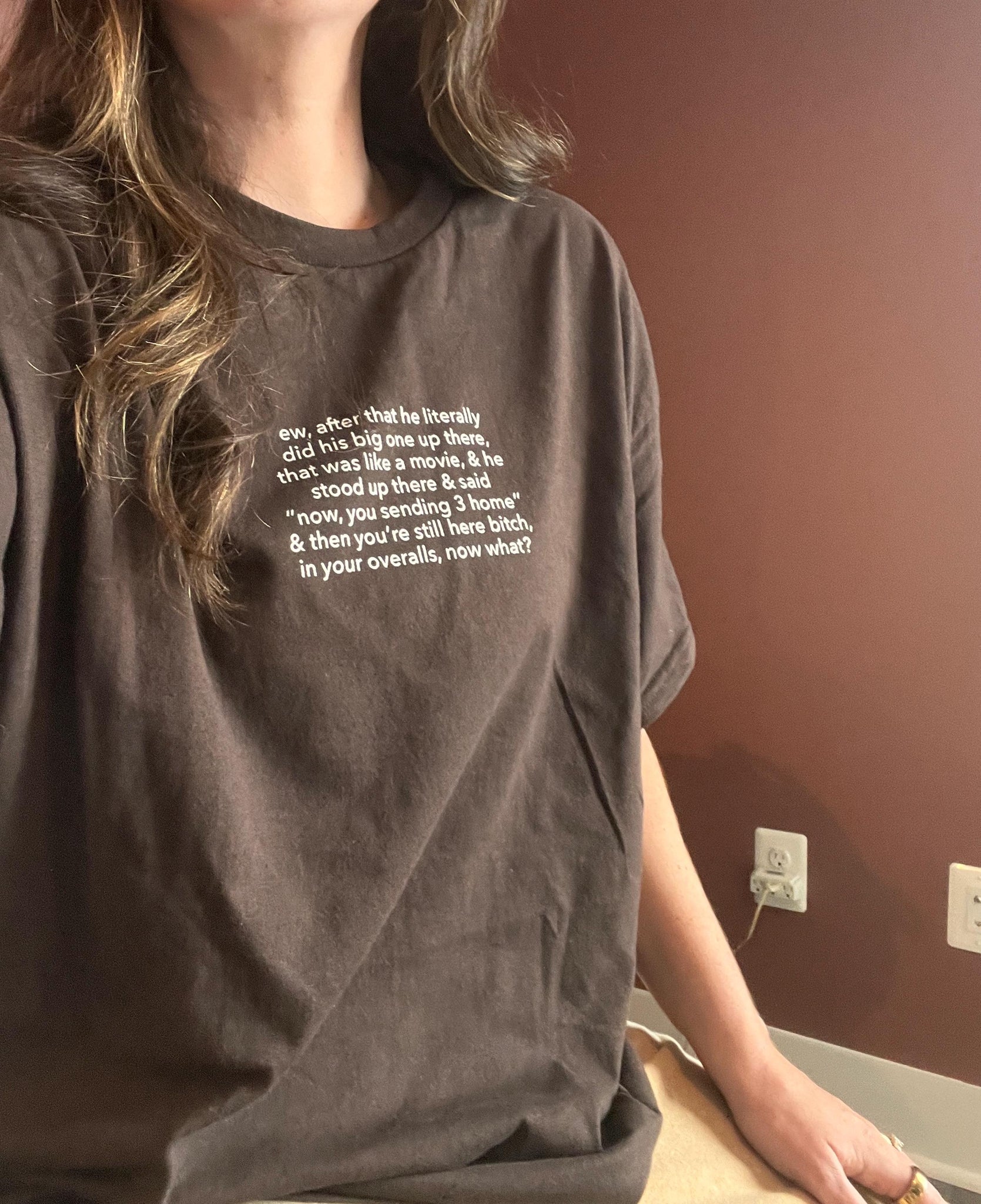 Leah Love Island Big One Up There B in your overalls quote Love Island USA Season 6 Quote T-shirt, graphic tee, funny, gift  TD3107 03