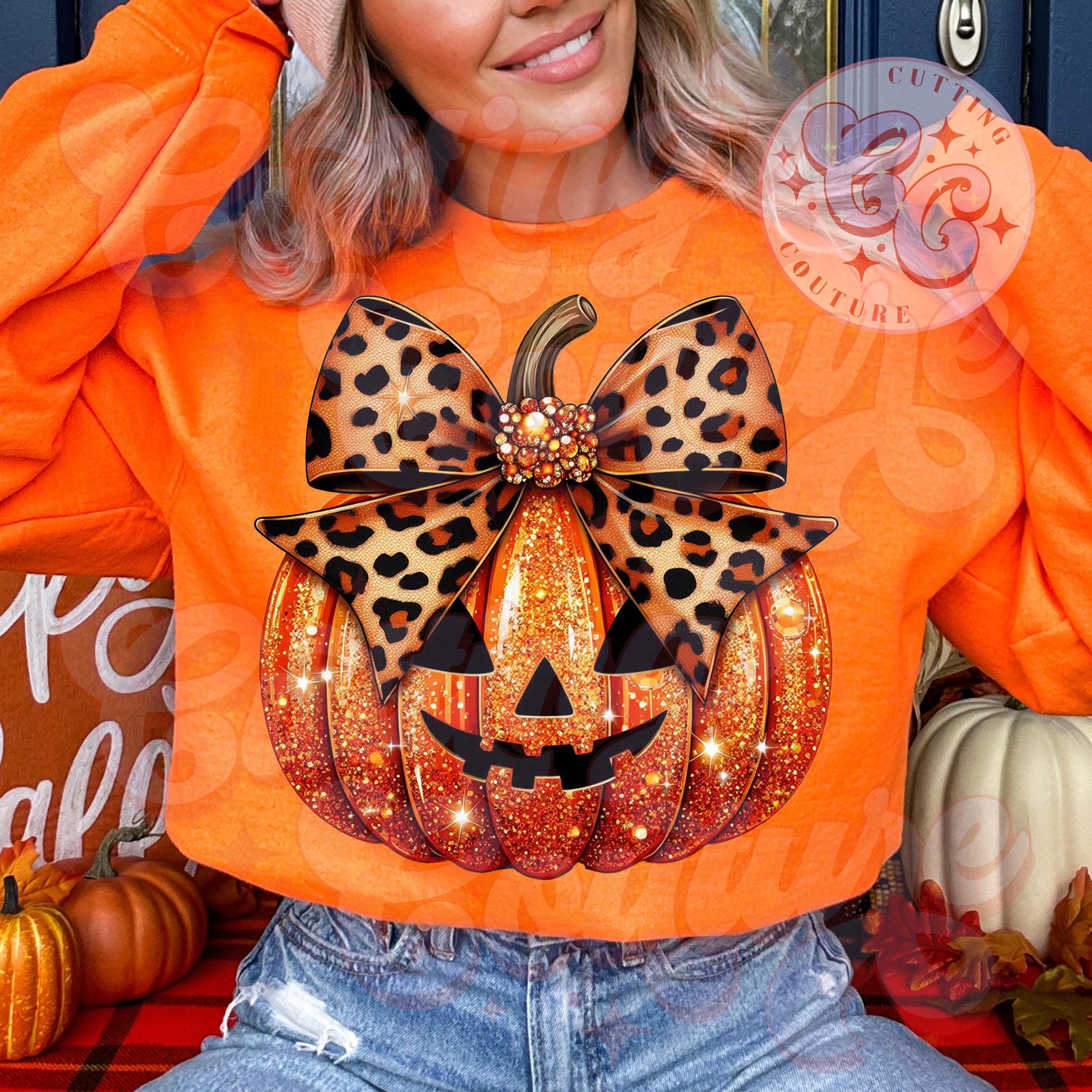 Leopard Coquette Bow Pumpkin Png, Sparkly Pumpkin Png, Fall Shirt Design, Fall Sublimation, Pumpkin Patch Png, Thanksgiving Png, Fall Png #5 SCU