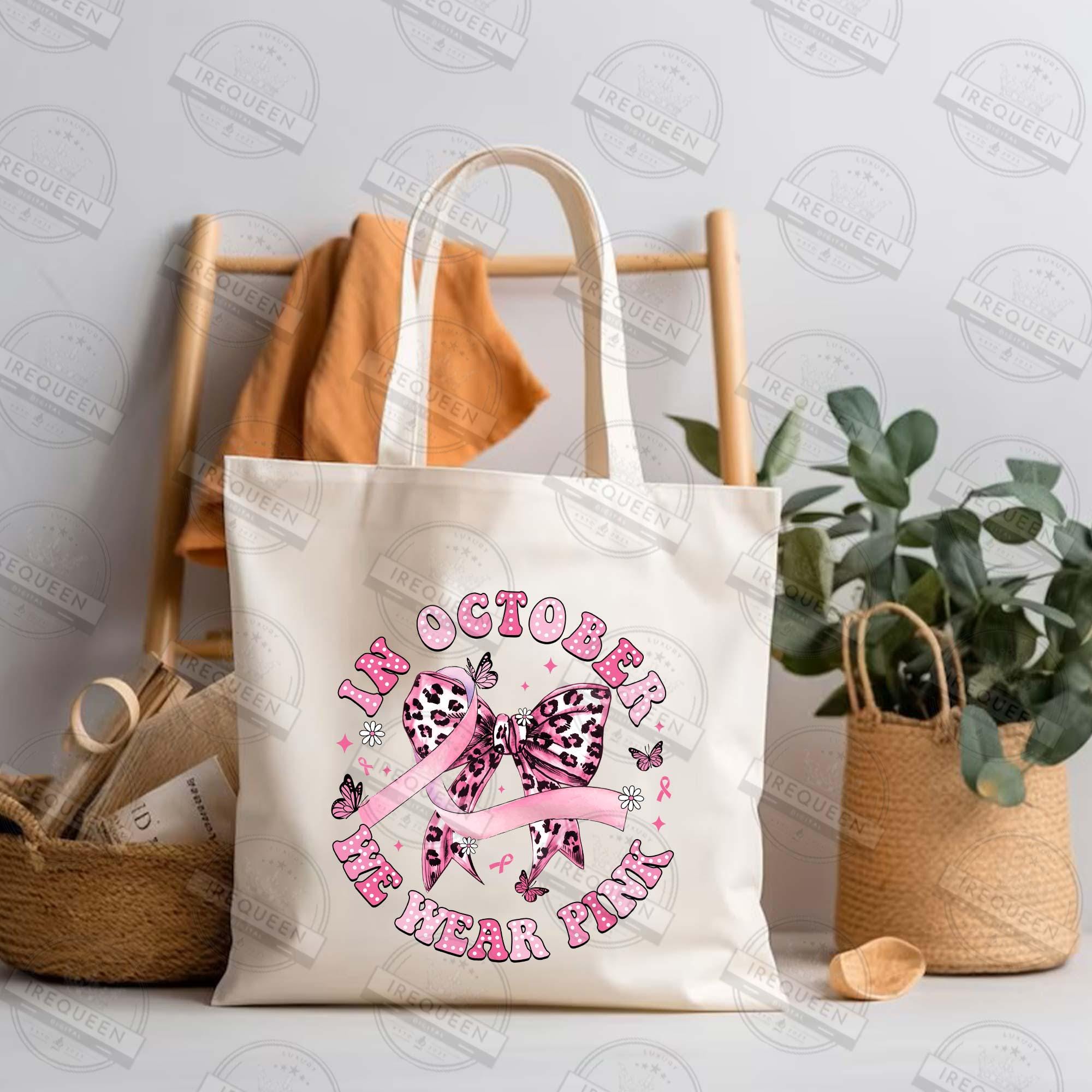 Leopard Pink Bow Png, In October We Wear Pink PNG, Breast Cancer Awareness Png, Together We Fight We Win Bow Coquette Png, Digital File SCU