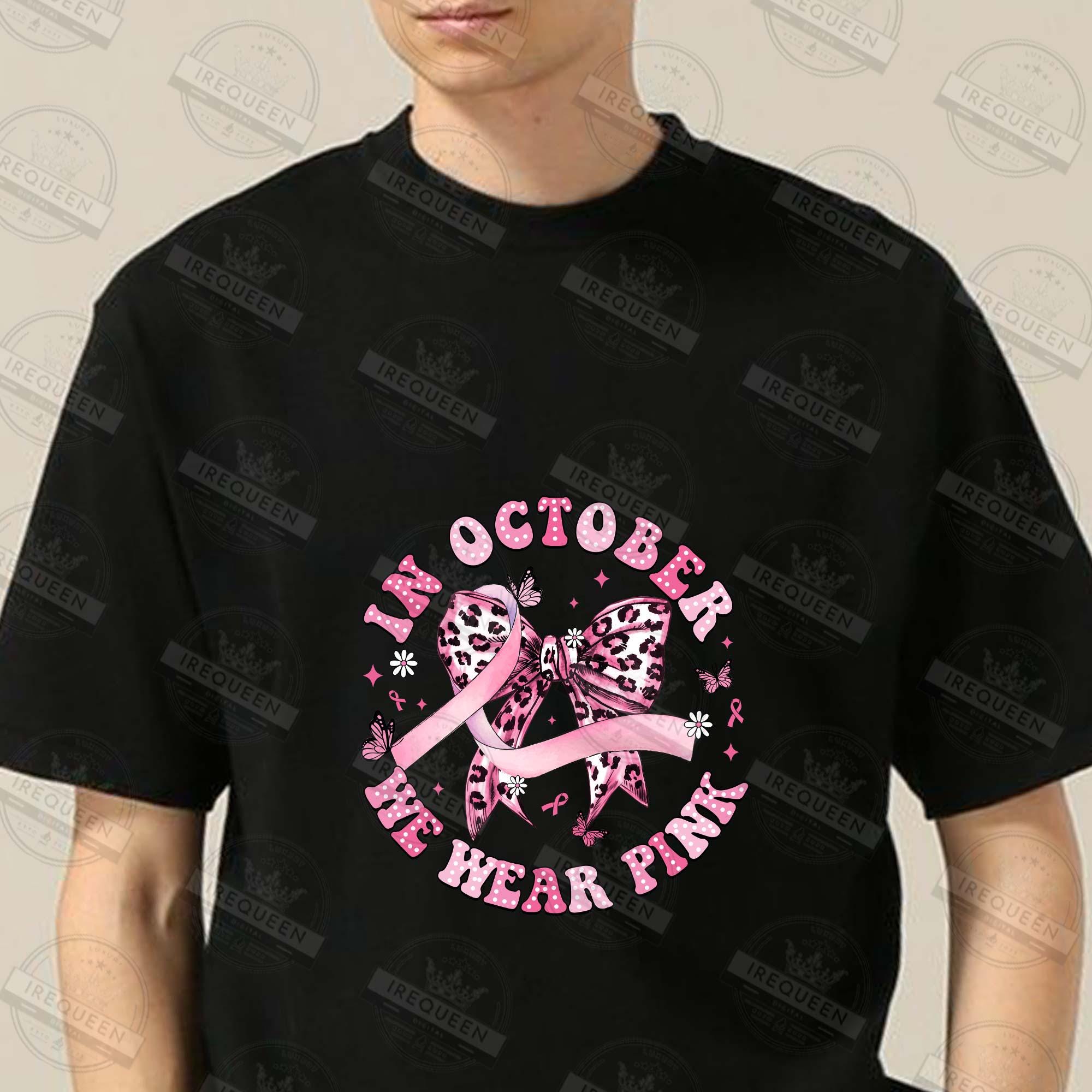 Leopard Pink Bow Png, In October We Wear Pink PNG, Breast Cancer Awareness Png, Together We Fight We Win Bow Coquette Png, Digital File SCU