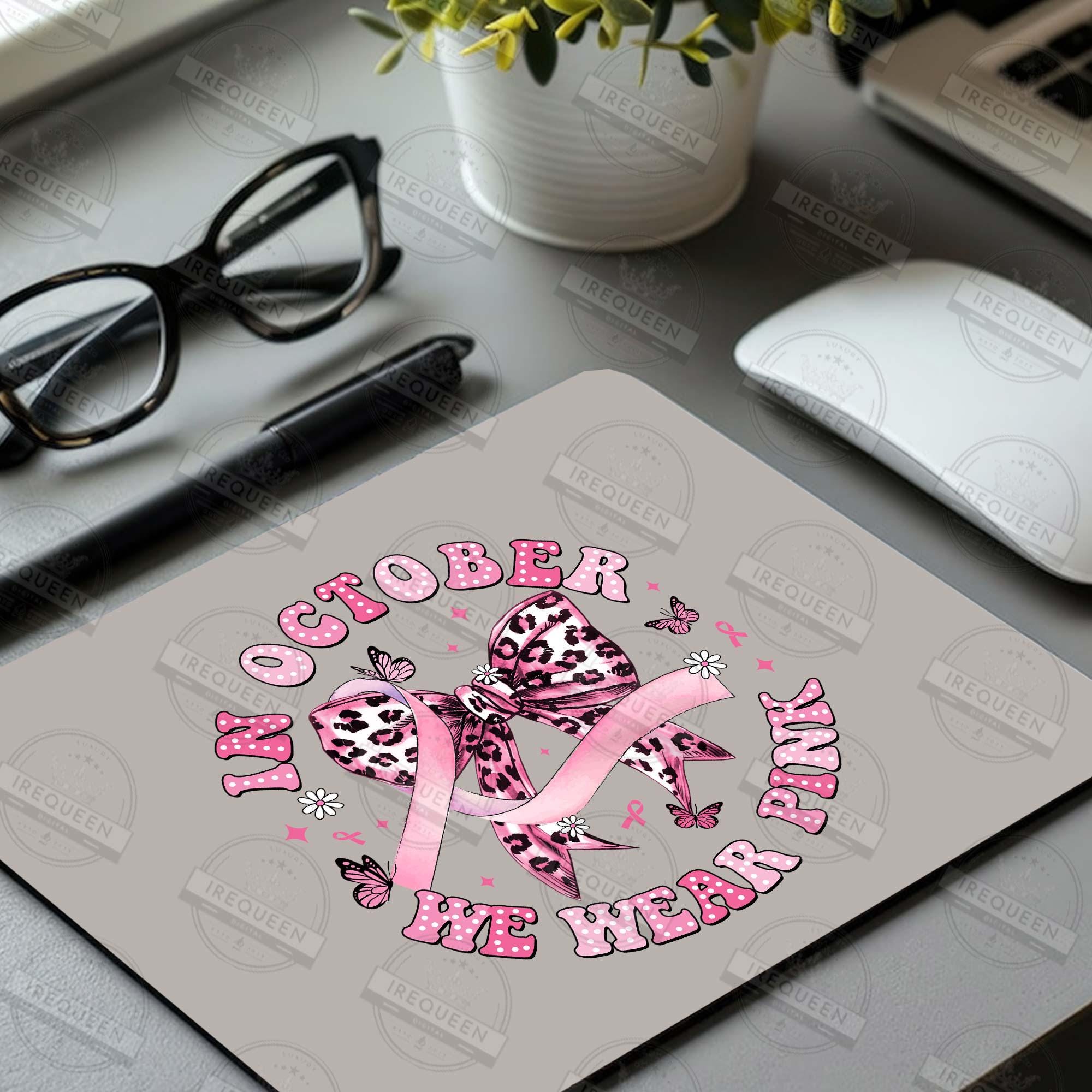 Leopard Pink Bow Png, In October We Wear Pink PNG, Breast Cancer Awareness Png, Together We Fight We Win Bow Coquette Png, Digital File SCU