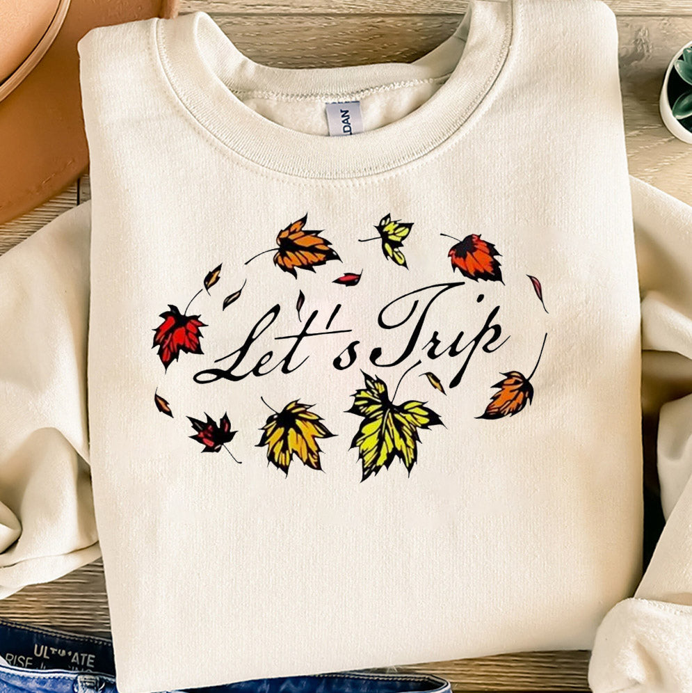 Let's trip autumn leaf Halloween T-shirts, Sweatshirt, Hoodie