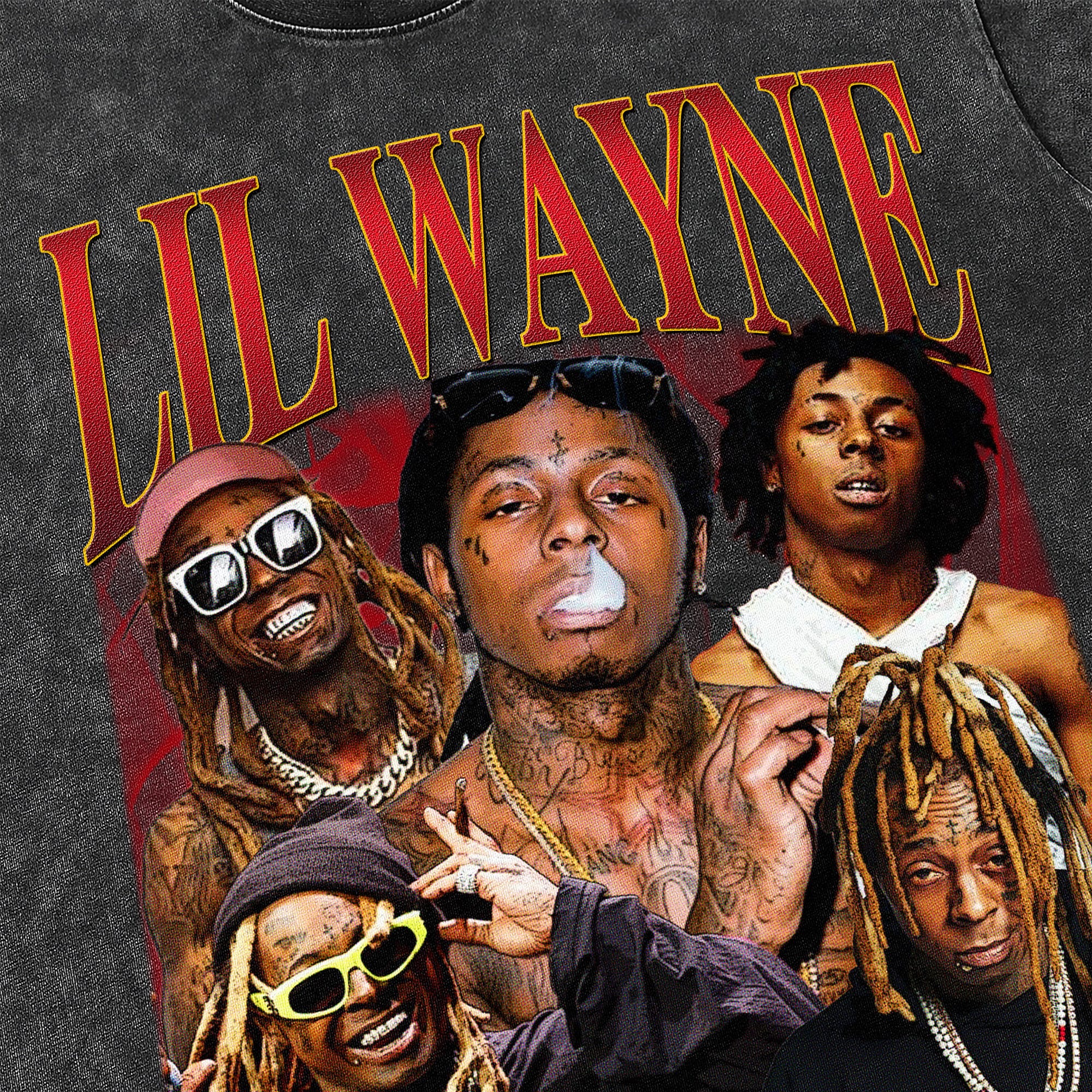Lil Wayne Vintage Washed T-Shirt, Lil Wayne Homage Graphic Unisex Long Sleeve, Bootleg Retro 90's Fans Hoodie Gift TMC