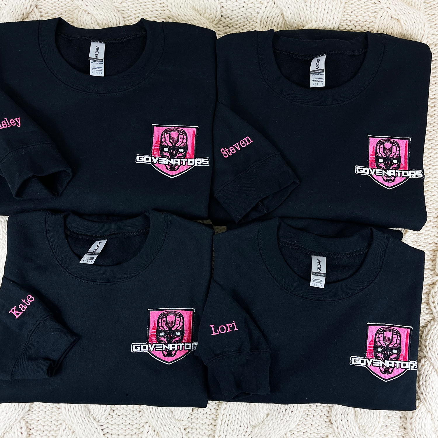 Custom Embroidered Tee, Personalized "ANY TEXT HERE" Logo Shirt, Sweatshirt, Hoodies em2