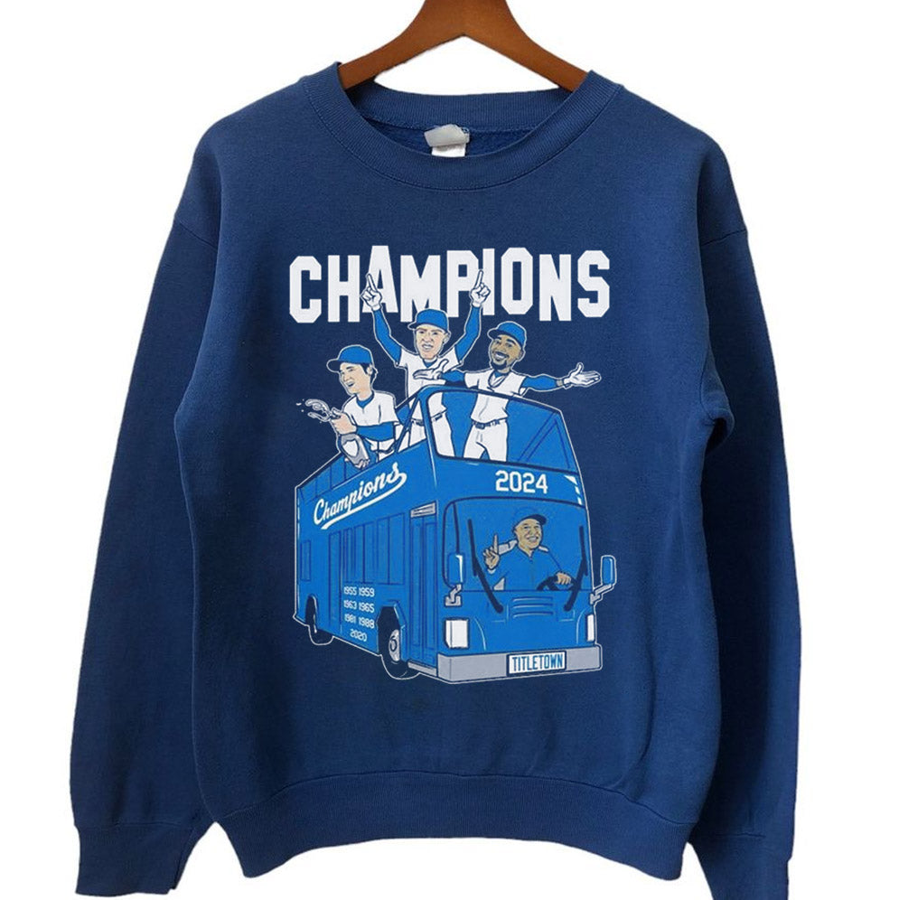 Los Angeles Dodgers 2024 Champions Bus World Series Shirt, Los Angeles World Series Sweatshirt V2, LA Dodgers T-shirt, Dodger