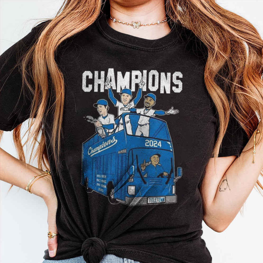 Los Angeles Dodgers 2024 Champions Bus World Series Shirt, Los Angeles World Series Sweatshirt V2, LA Dodgers T-shirt, Dodger