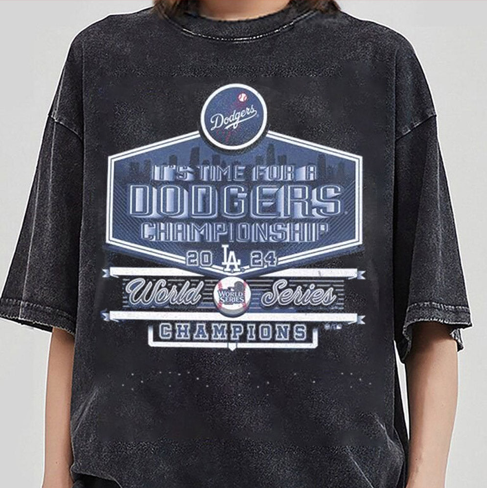 Los Angeles Dodgers 2024 World Series Champions It's Time For Skyline T- Shirt, Los Angeles World Series Sweatshirt V2, LA Dodgers T-shirt, Dodger