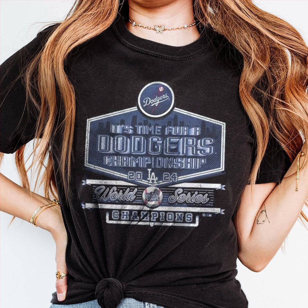 Los Angeles Dodgers 2024 World Series Champions It's Time For Skyline T- Shirt, Los Angeles World Series Sweatshirt V2, LA Dodgers T-shirt, Dodger