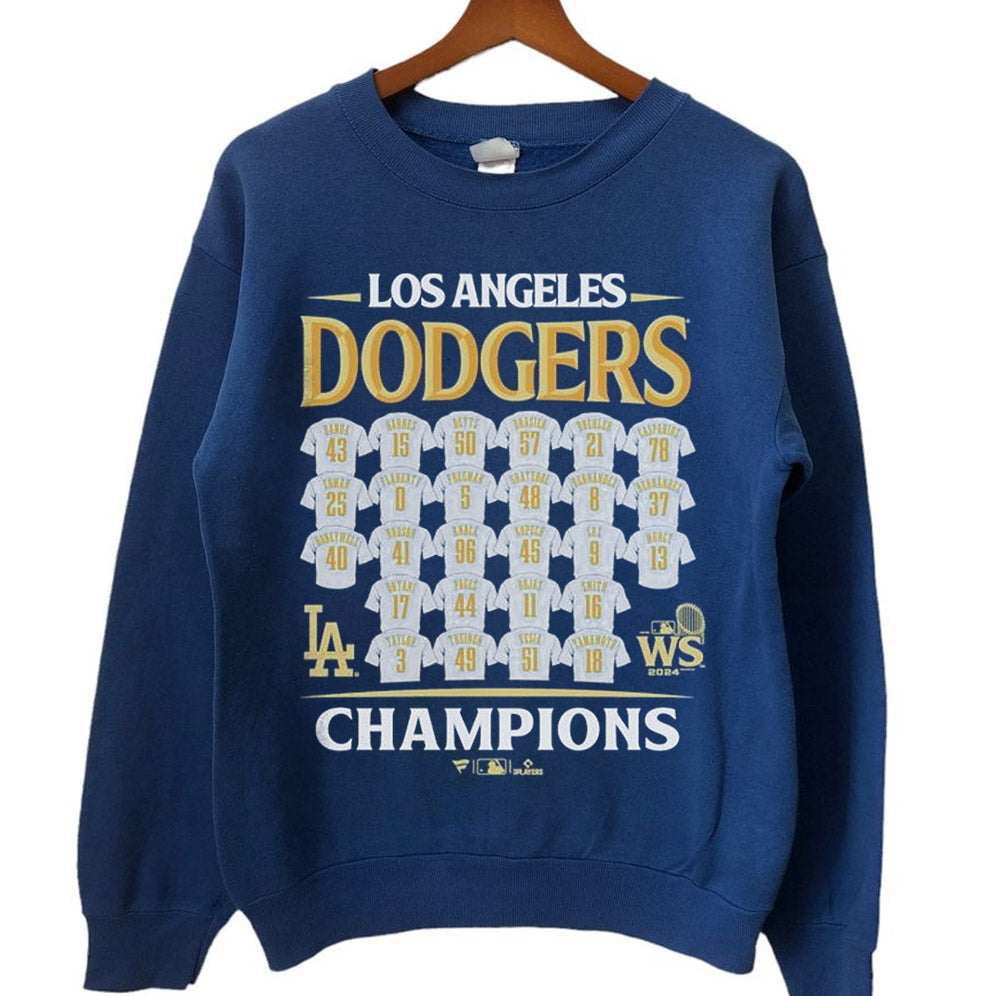 Los Angeles Dodgers 2024 World Series Champions Jersey Roster T- Shirt, Dodgers Fan, LA Sports, Dodgers World Series 2024, Dodgers, World series 2024