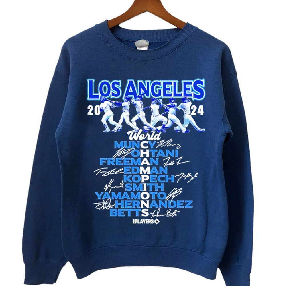 Los Angeles Dodgers 2024 World Series Champions Player Graphic Shirt, Los Angeles World Series Sweatshirt V2, LA Dodgers T-shirt, Dodger