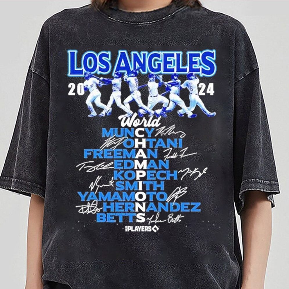 Los Angeles Dodgers 2024 World Series Champions Player Graphic Shirt, Los Angeles World Series Sweatshirt V2, LA Dodgers T-shirt, Dodger