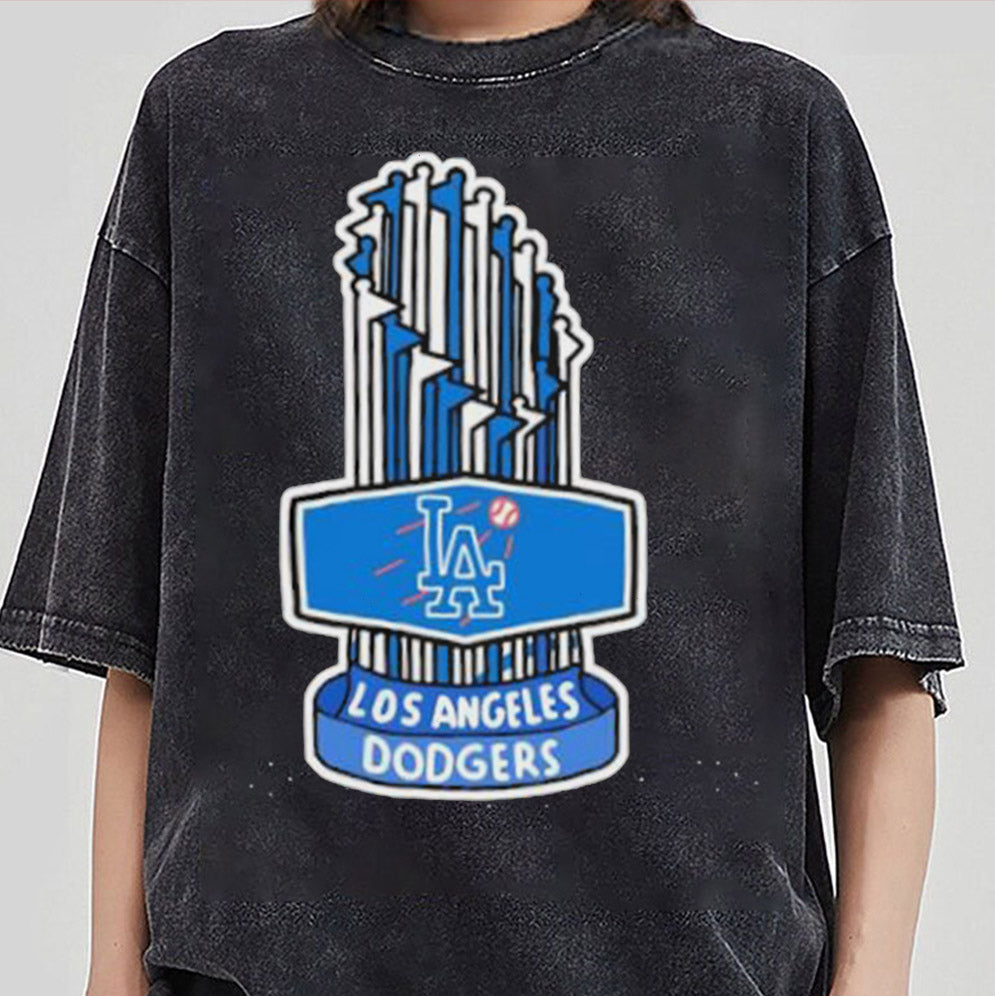 Los Angeles Dodgers 2024 World Series Champions trophy art shirt, Los Angeles World Series Sweatshirt V2, LA Dodgers T-shirt, Dodger