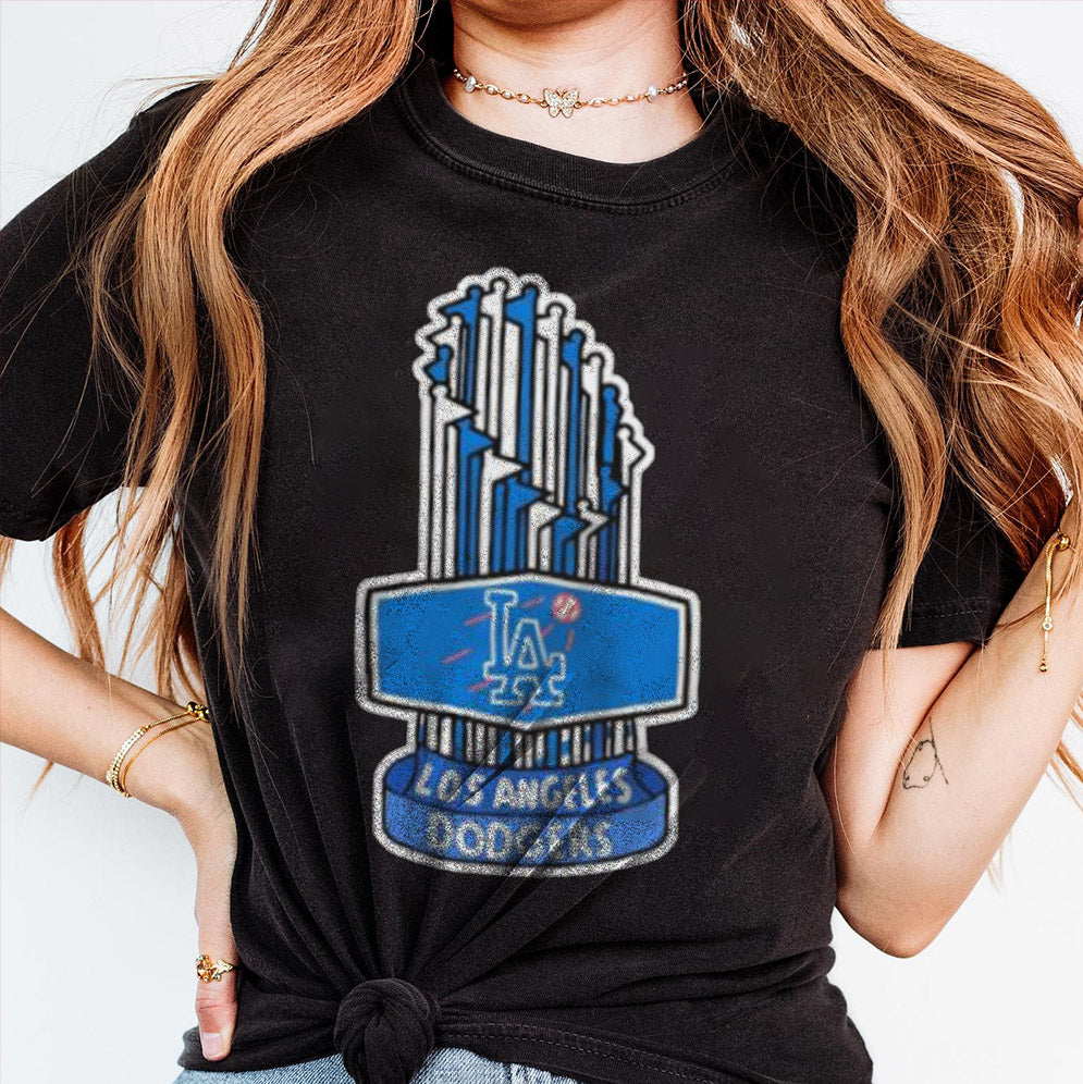 Los Angeles Dodgers 2024 World Series Champions trophy art shirt, Los Angeles World Series Sweatshirt V2, LA Dodgers T-shirt, Dodger