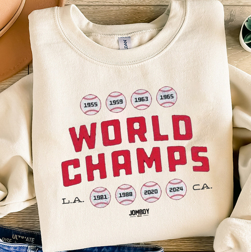 Los Angeles Dodgers 8x World Champs LA CA 2024 T-shirts, Los Angeles World Series Sweatshirt, LA Dodgers T-shirt, Dodger
