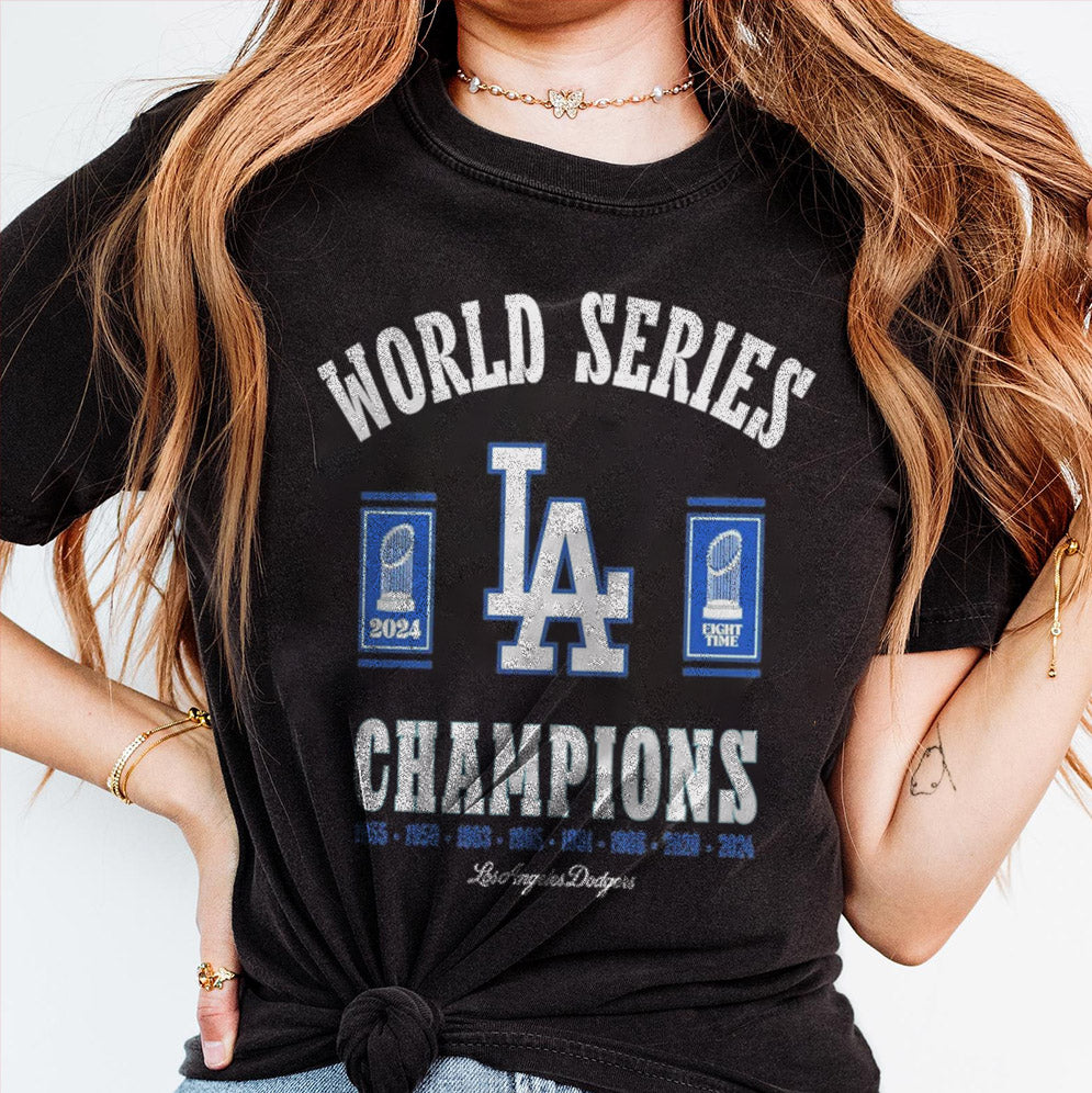 Los Angeles Dodgers Baseball 8-Time World Series Champions Shirt, Los Angeles World Series Sweatshirt, LA Dodgers T-shirt, Dodgers Fan, LA Sports, Dodgers World Series 2024