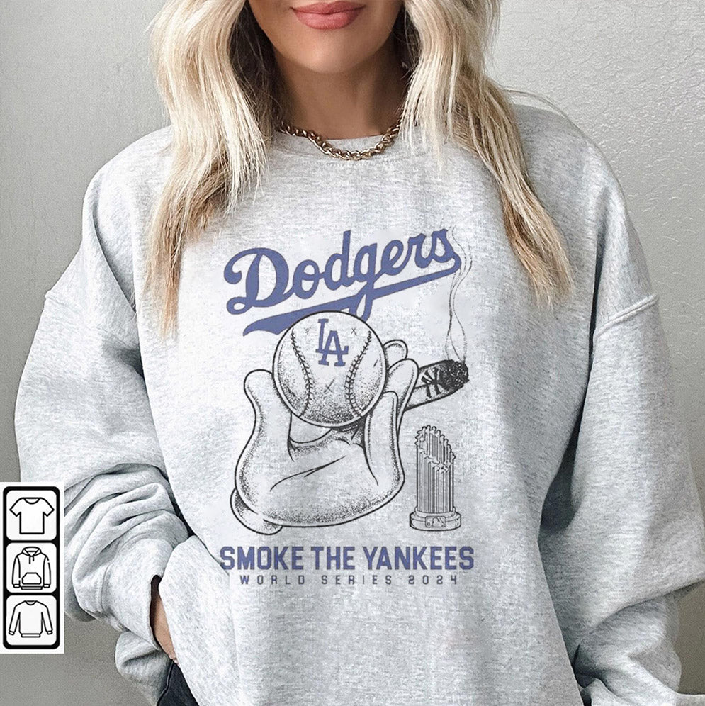 Los Angeles Dodgers MLB Smoke The Yankees World Series 2024 t-shirt, Los Angeles World Series Sweatshirt, LA Dodgers T-shirt, Dodger