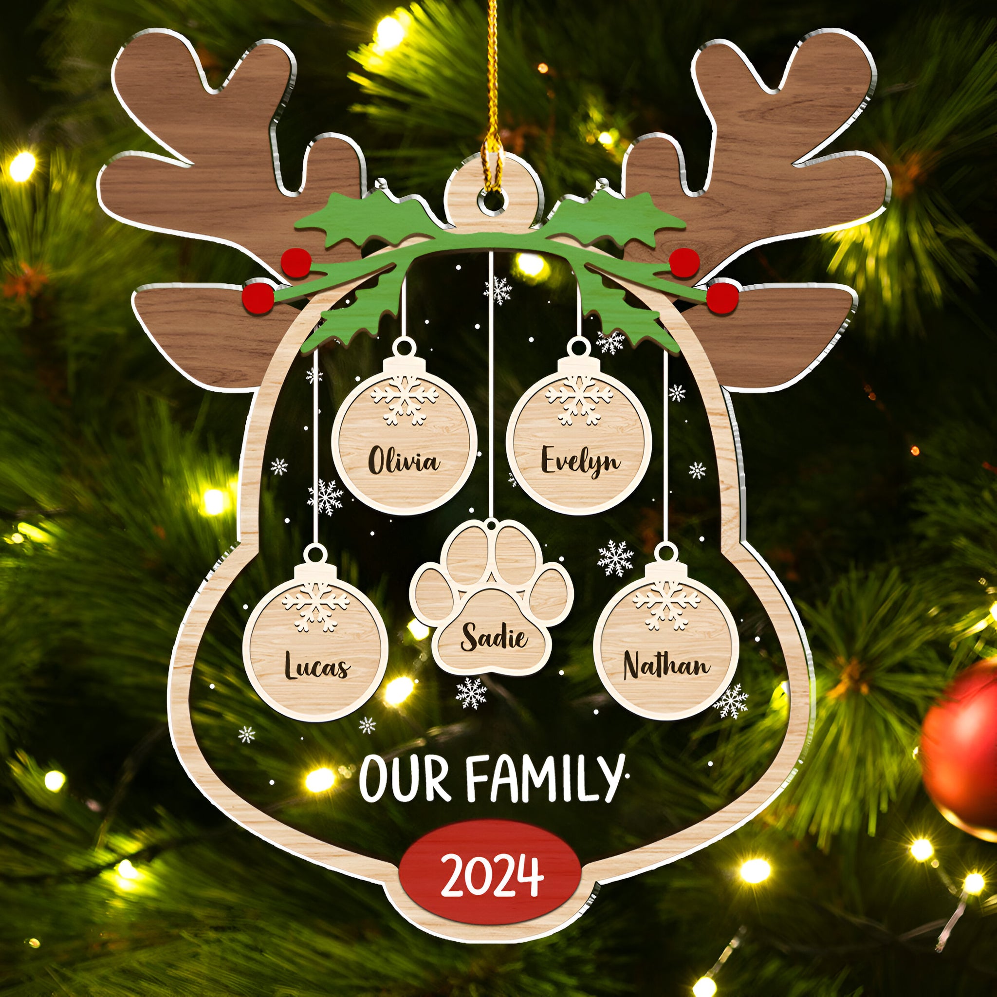 Lovely Family - Personalized Custom Acrylic Ornament ORN0710