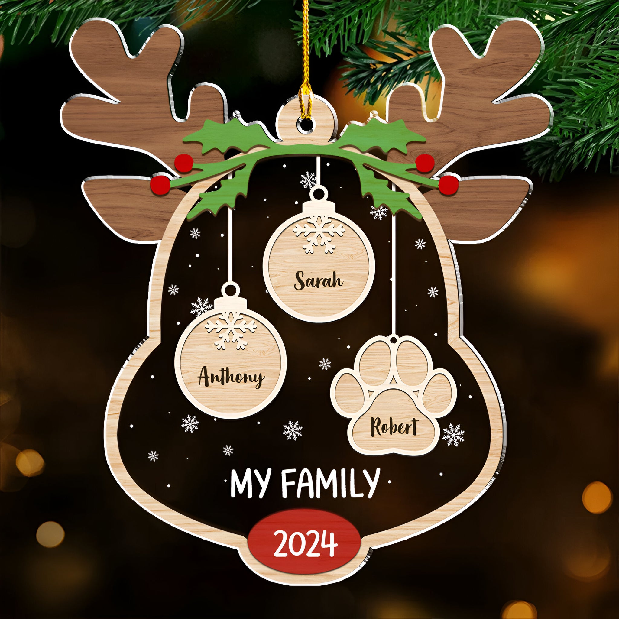 Lovely Family - Personalized Custom Acrylic Ornament ORN0710
