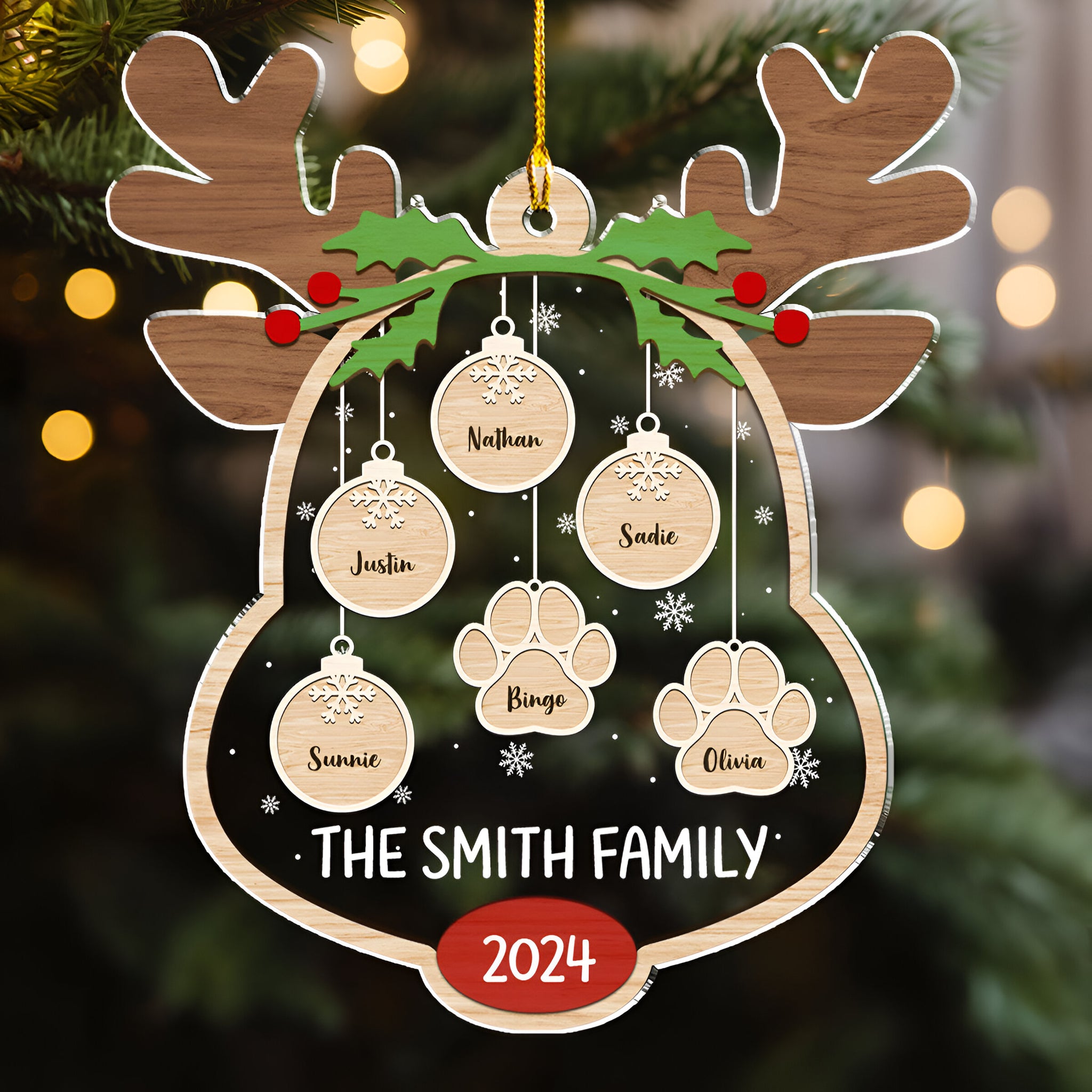 Lovely Family - Personalized Custom Acrylic Ornament ORN0710