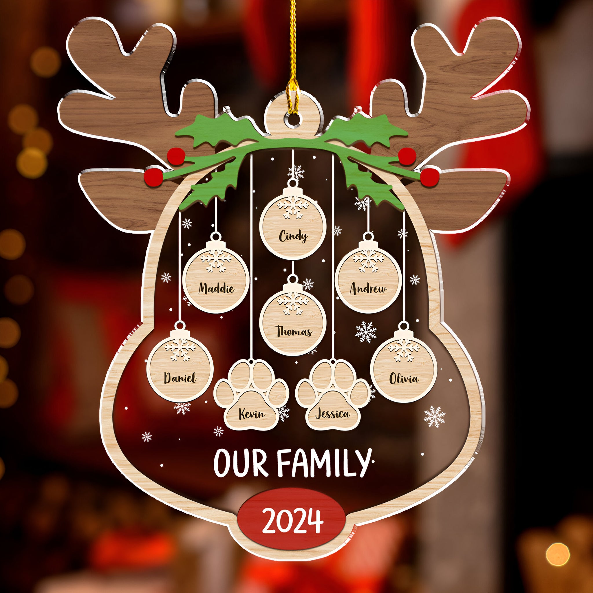 Lovely Family - Personalized Custom Acrylic Ornament ORN0710