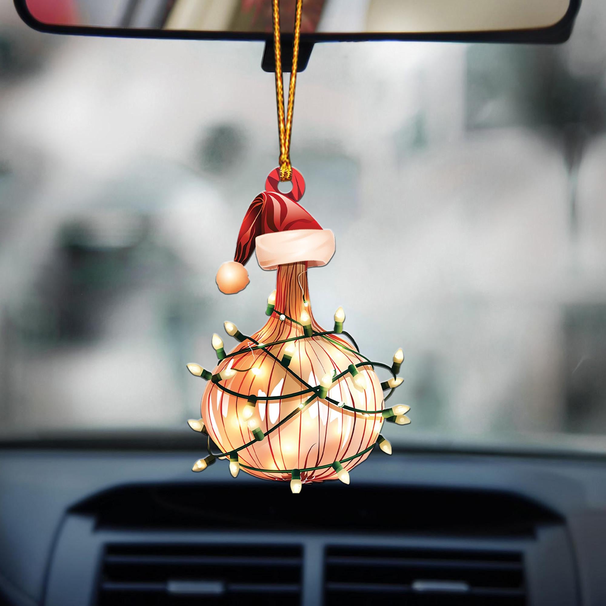 Lovely Onion Christmas Tree Ornament, Onion Car Ornament, Onion Flat Hanging Ornament, Onion Lovers Xmas Ornament Gift HAOR0611