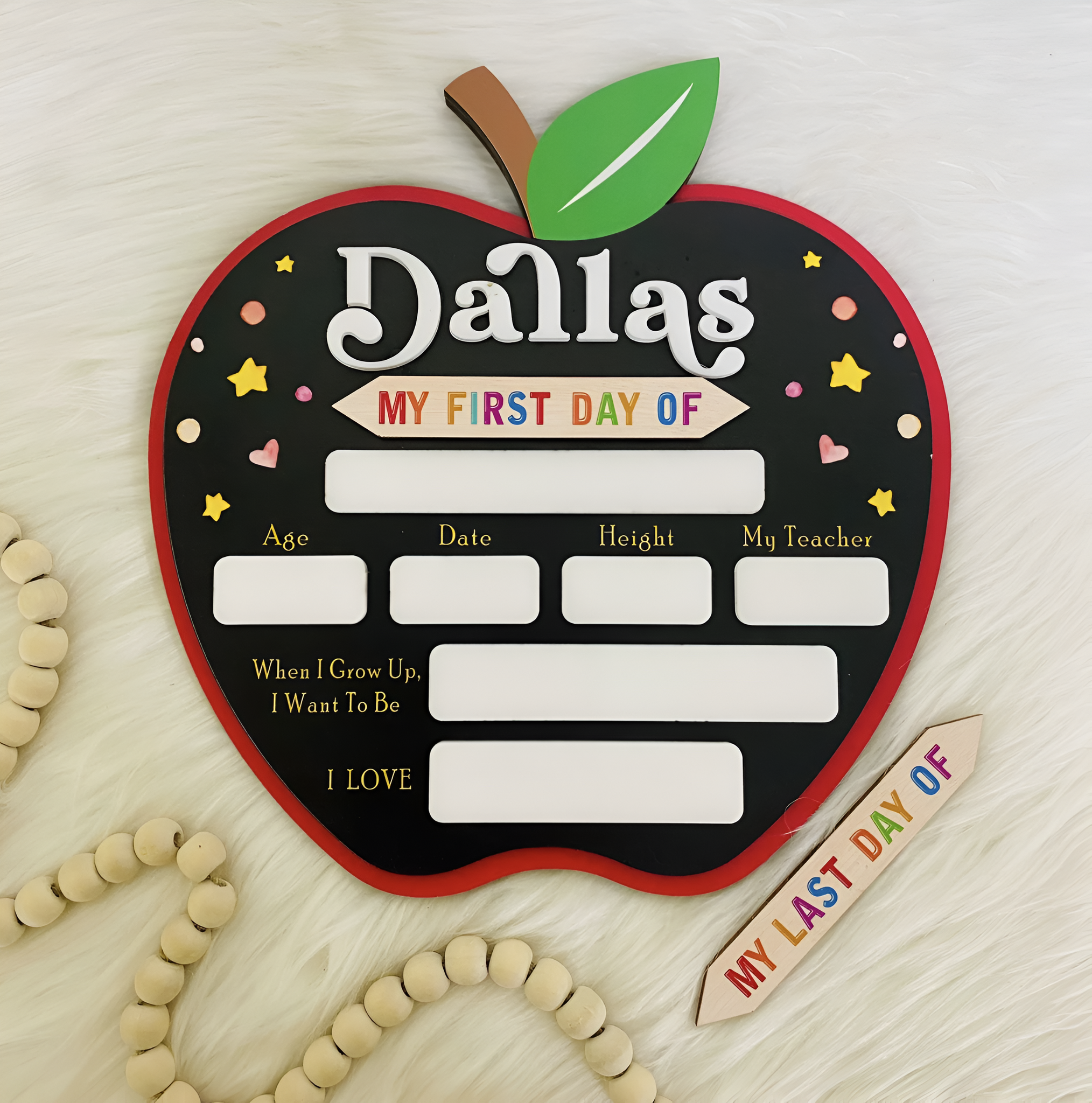 Custom First Day of School Sign, First Day of Kindergarten Sign, 1st Day of Preschool, Back to School Sign, Back to School Photo Prop printlight